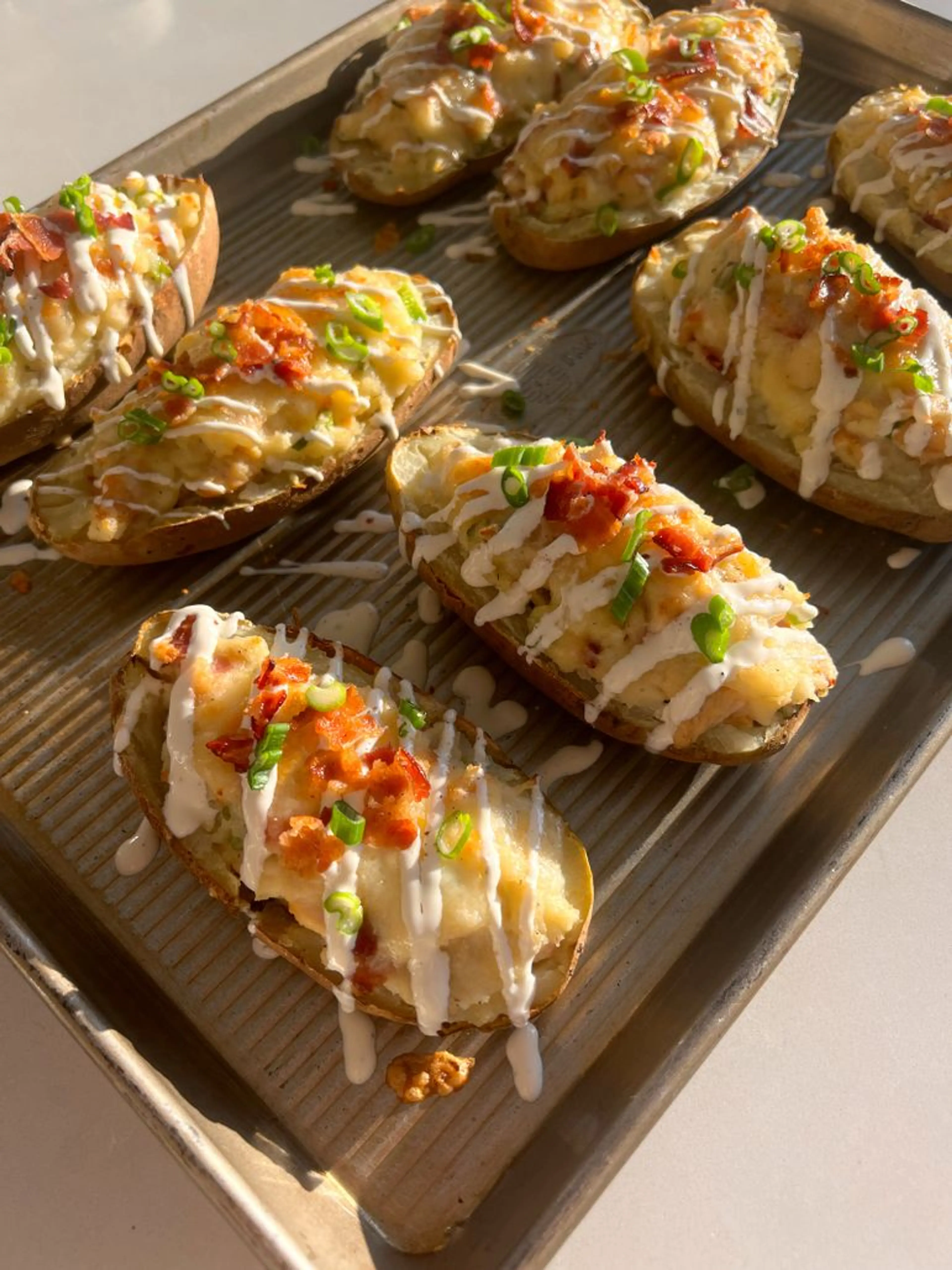Chicken Bacon Ranch Twice-Baked Potatoes