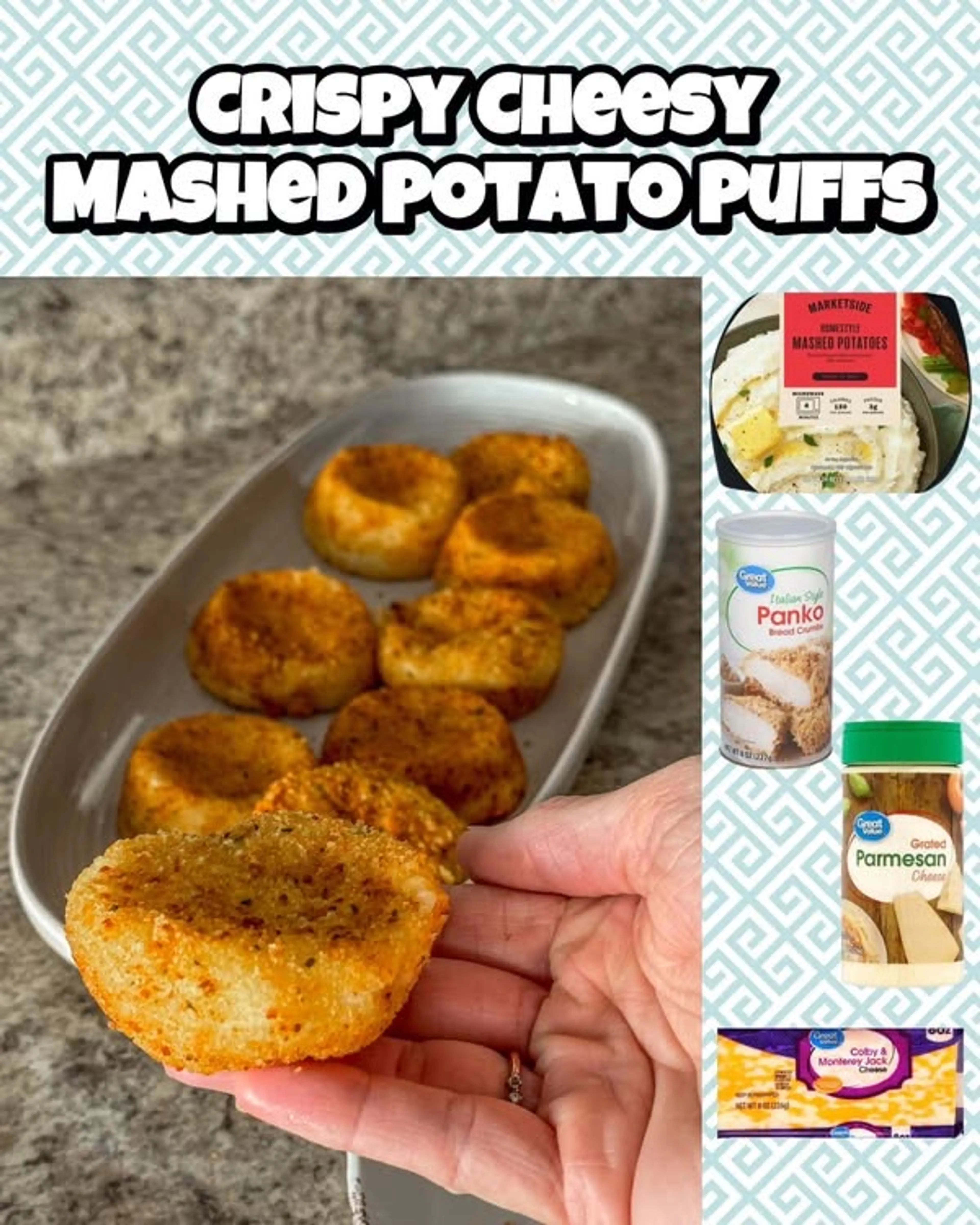 Crispy Cheesy Mashed Potato Puffs