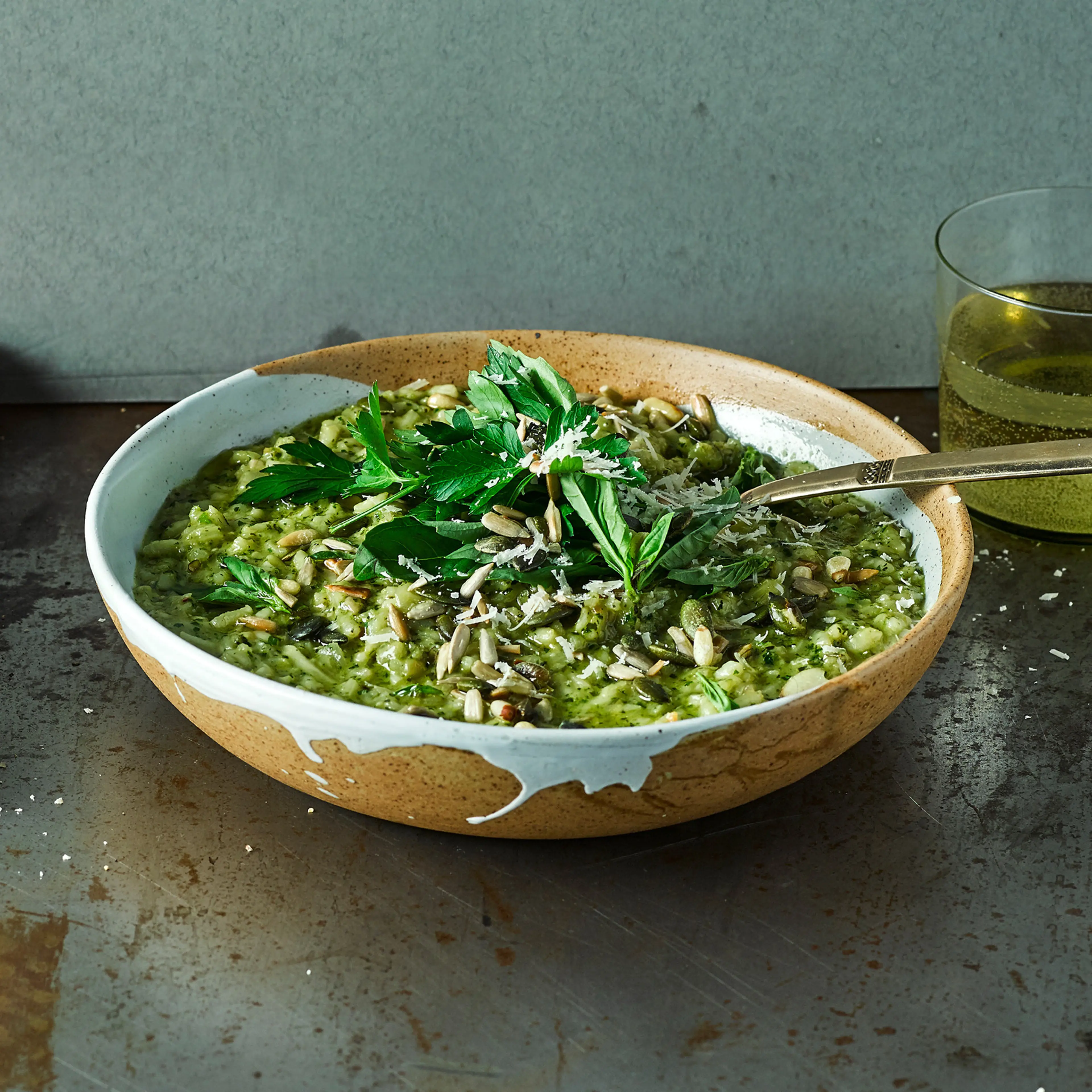 Green Risotto & Pan Con Tomate