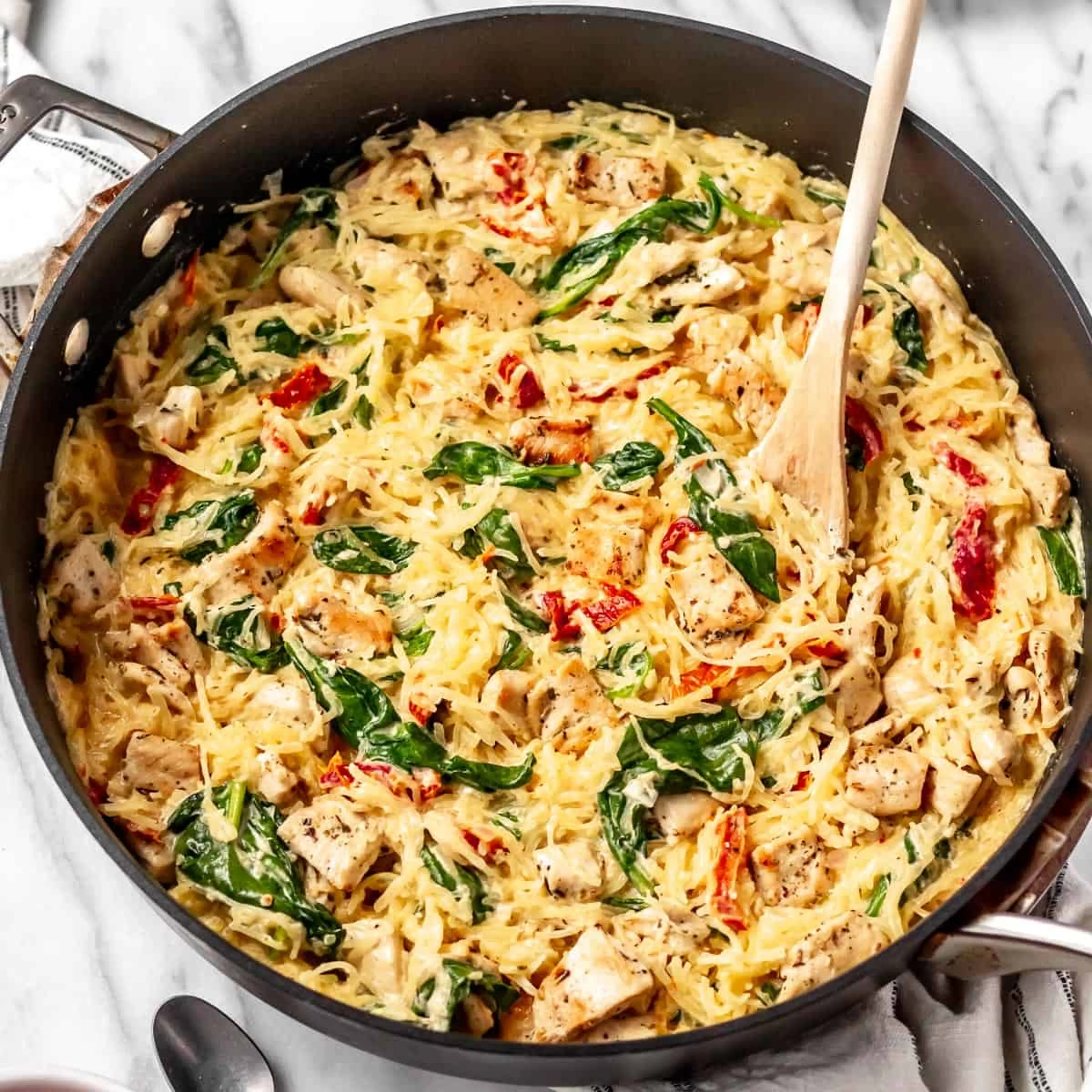 Tuscan Chicken and Spaghetti Squash