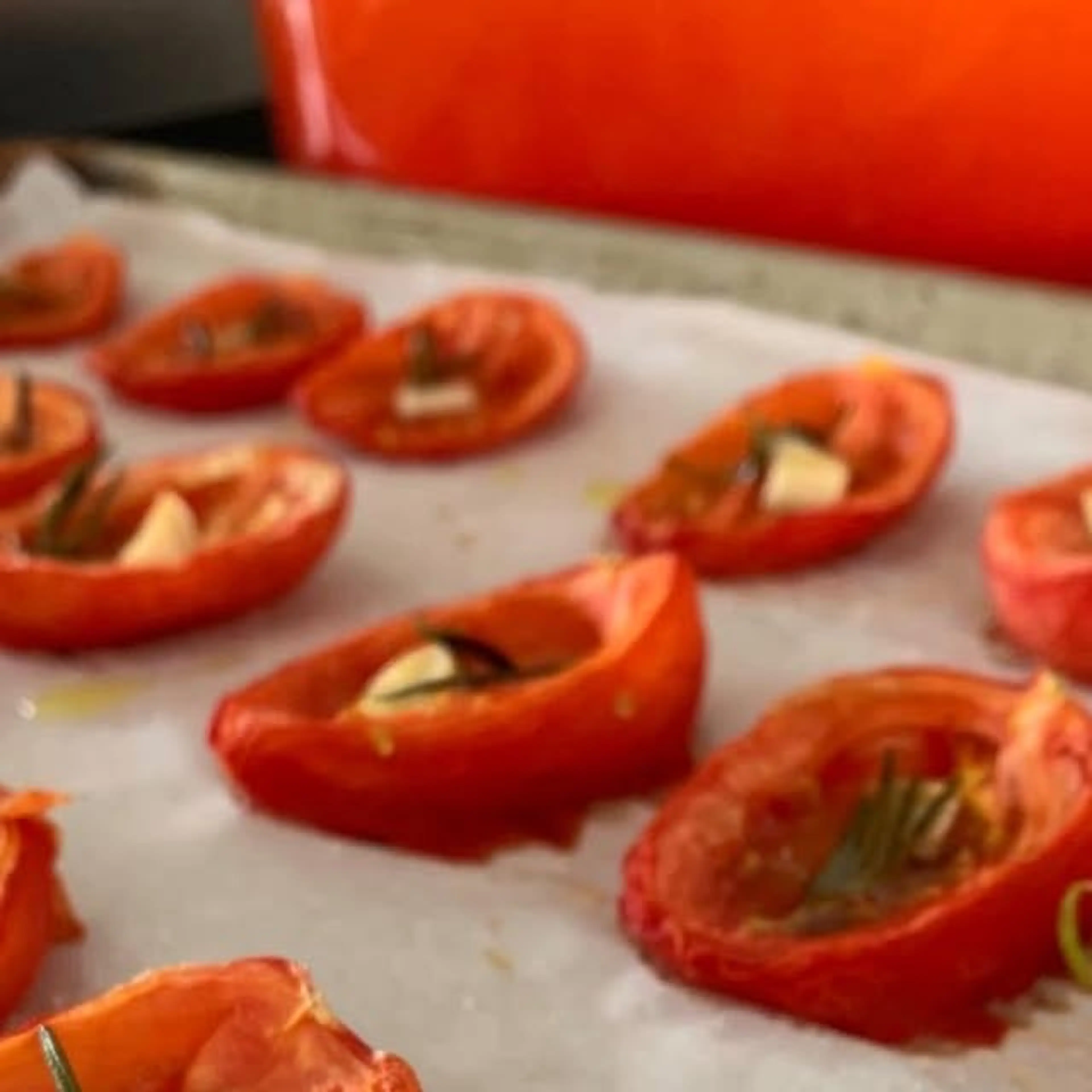 Slow-roasted Tomatoes with Garlic & Rosemary