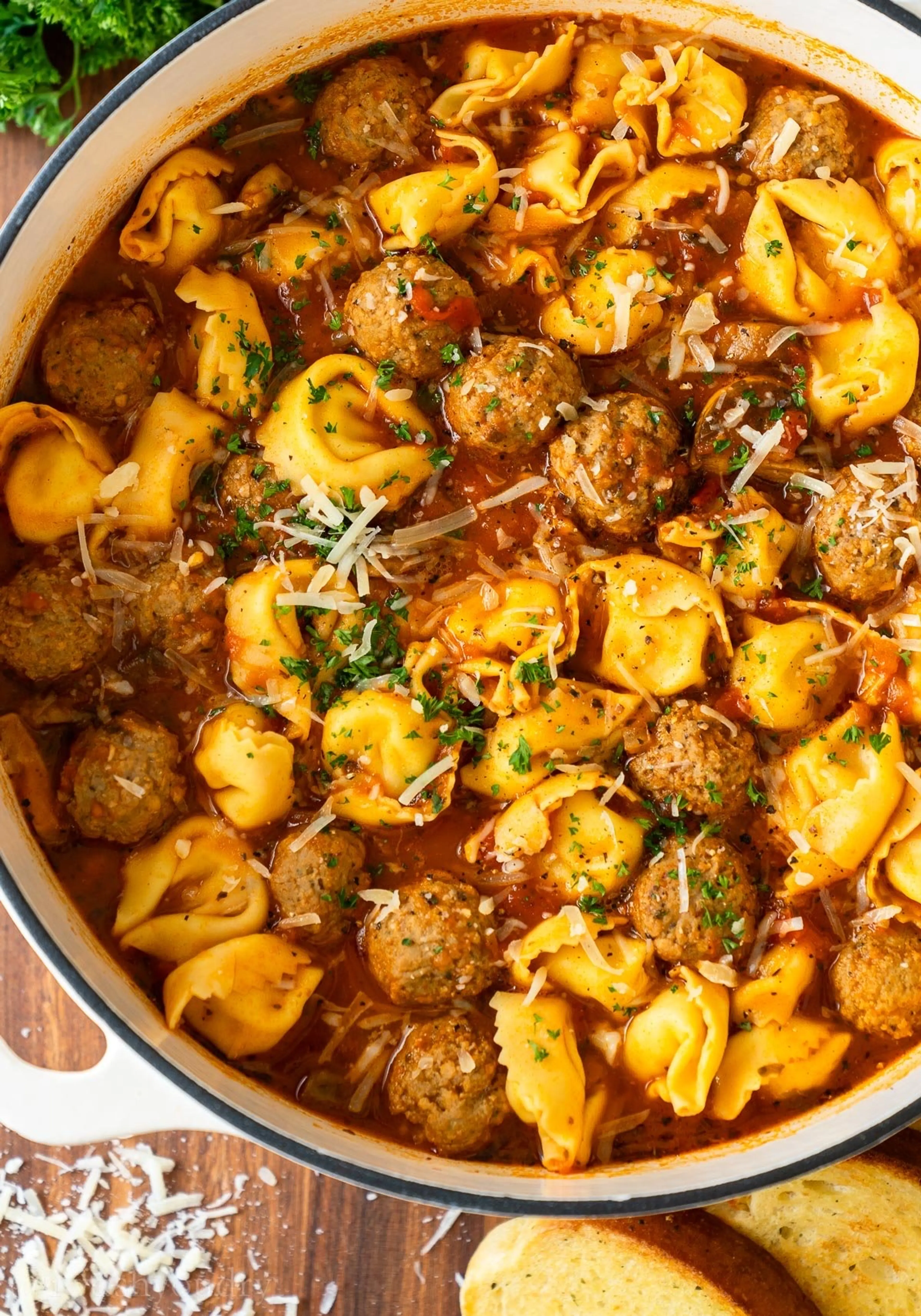 Tortellini Meatball Soup