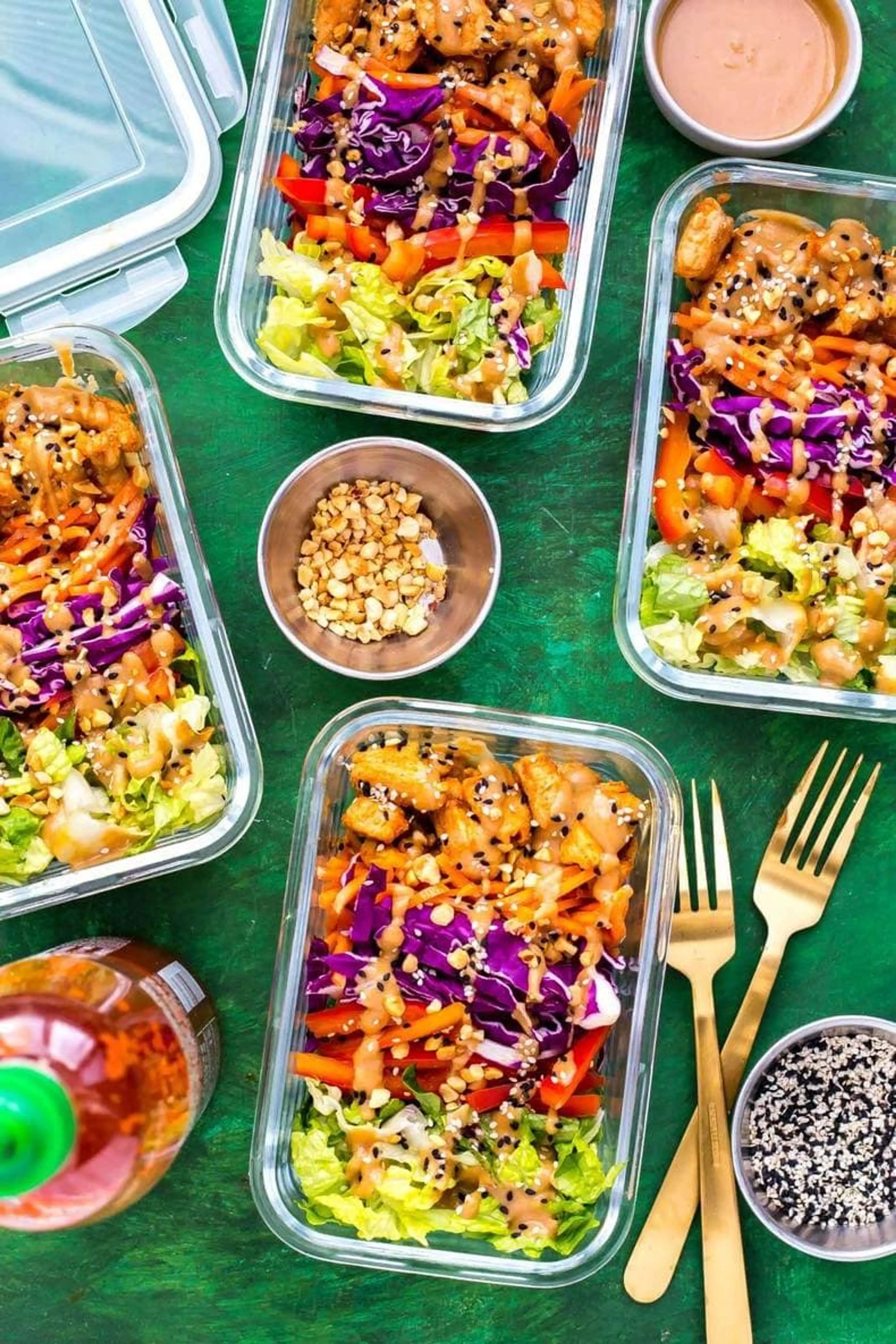 Peanut Chicken Meal Prep Bowls {Low-Carb}