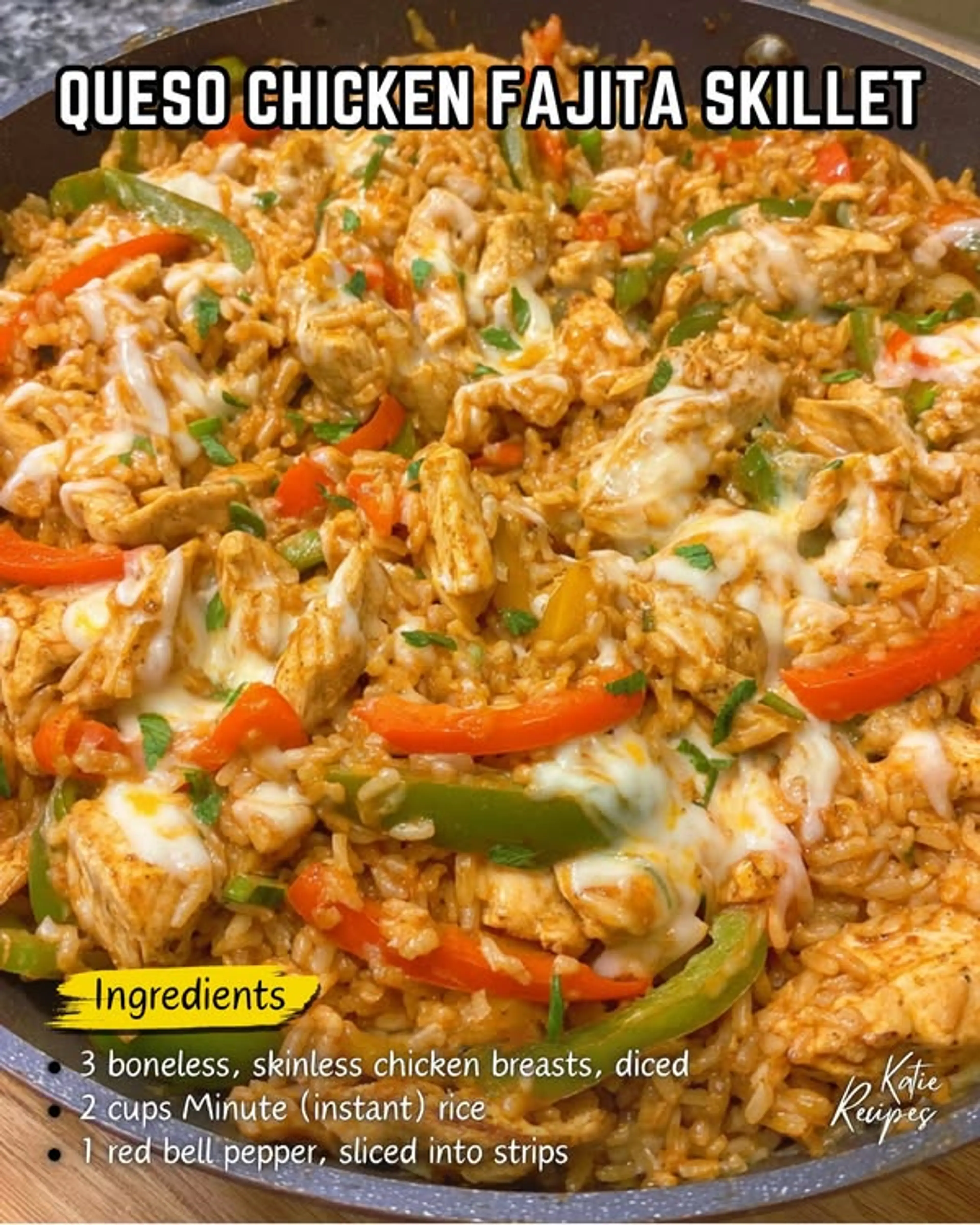 Queso Chicken Fajita Skillet