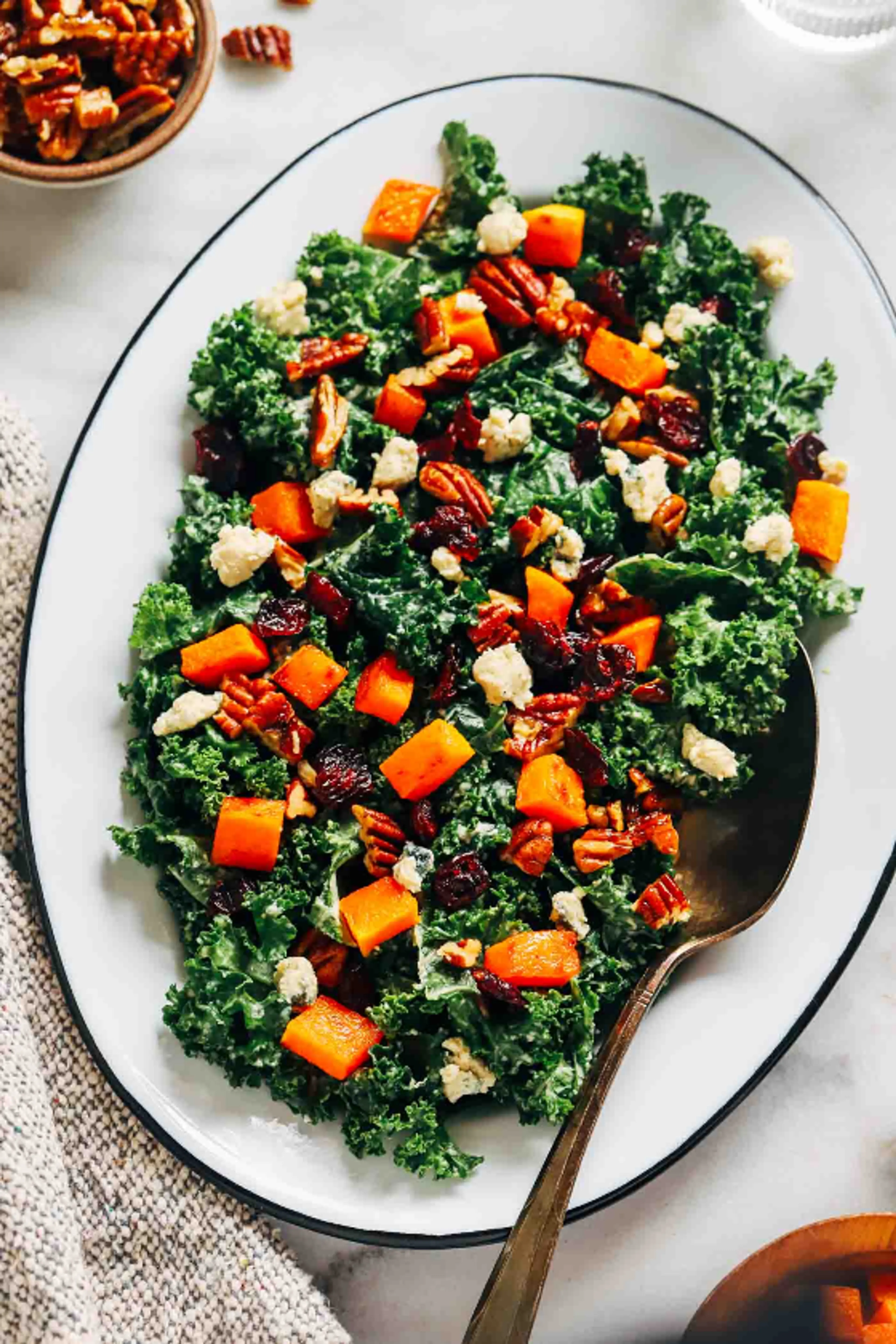 Holiday Kale Salad with Butternut Squash