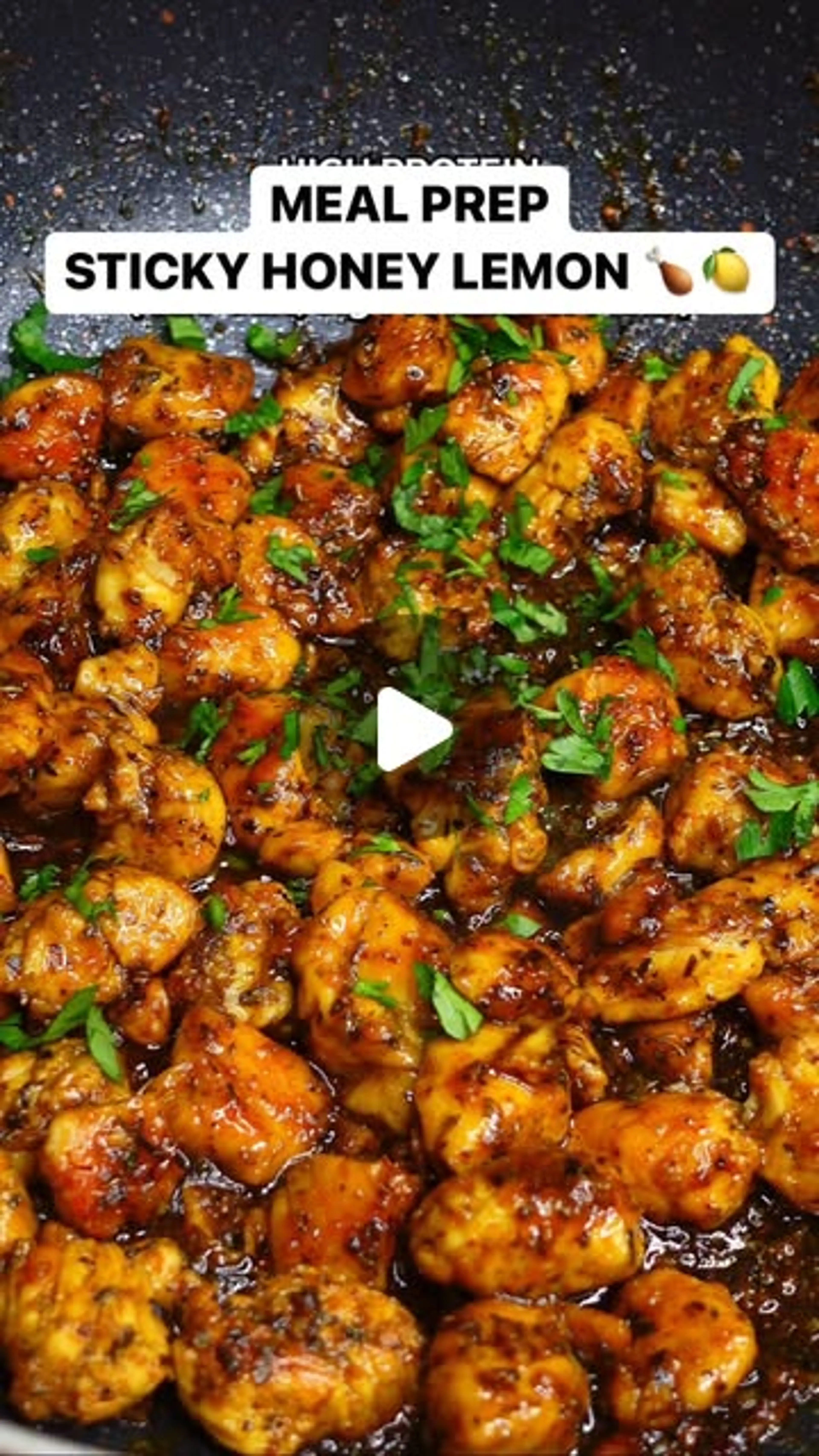 High Protein Meal Sticky Honey Lemon Chicken