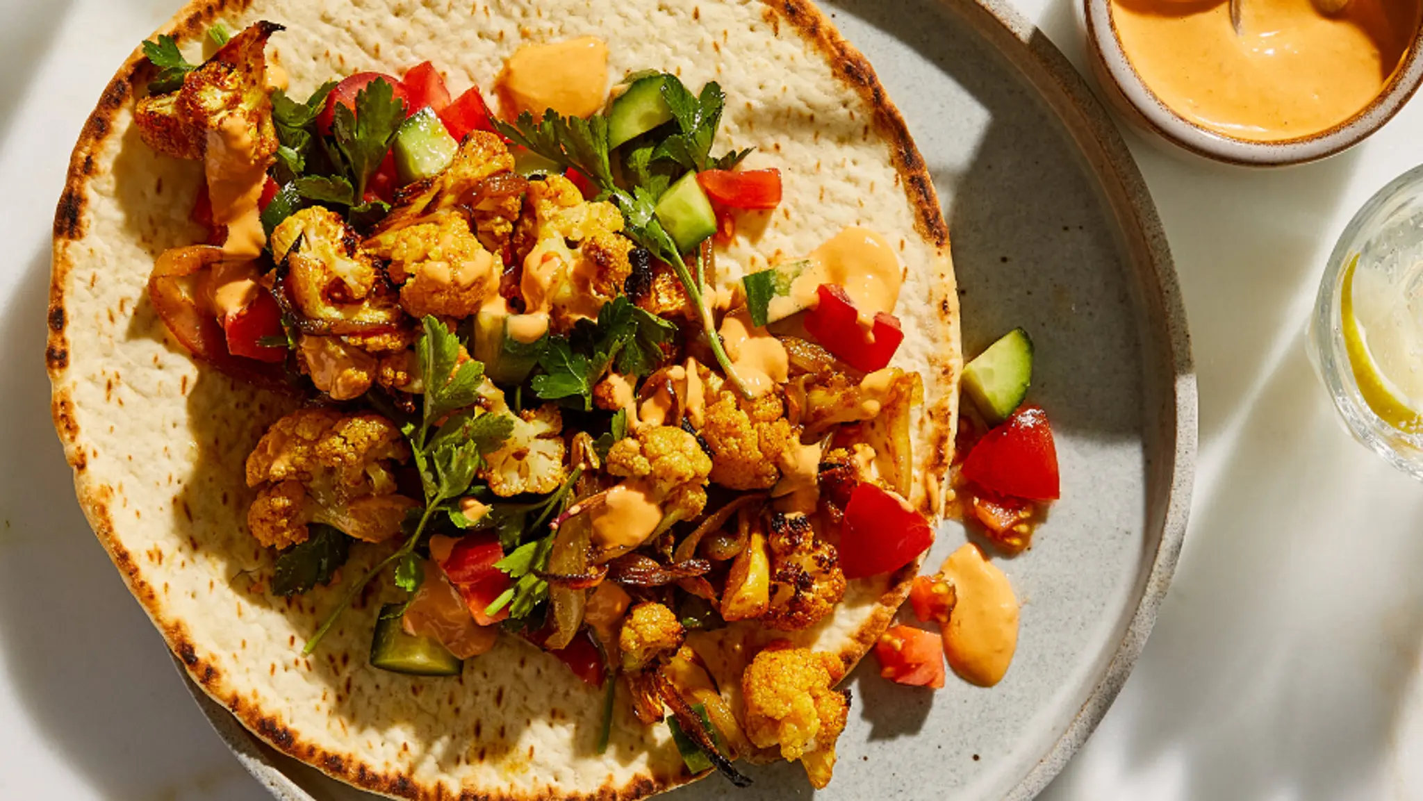 Cauliflower Shawarma With Spicy Tahini