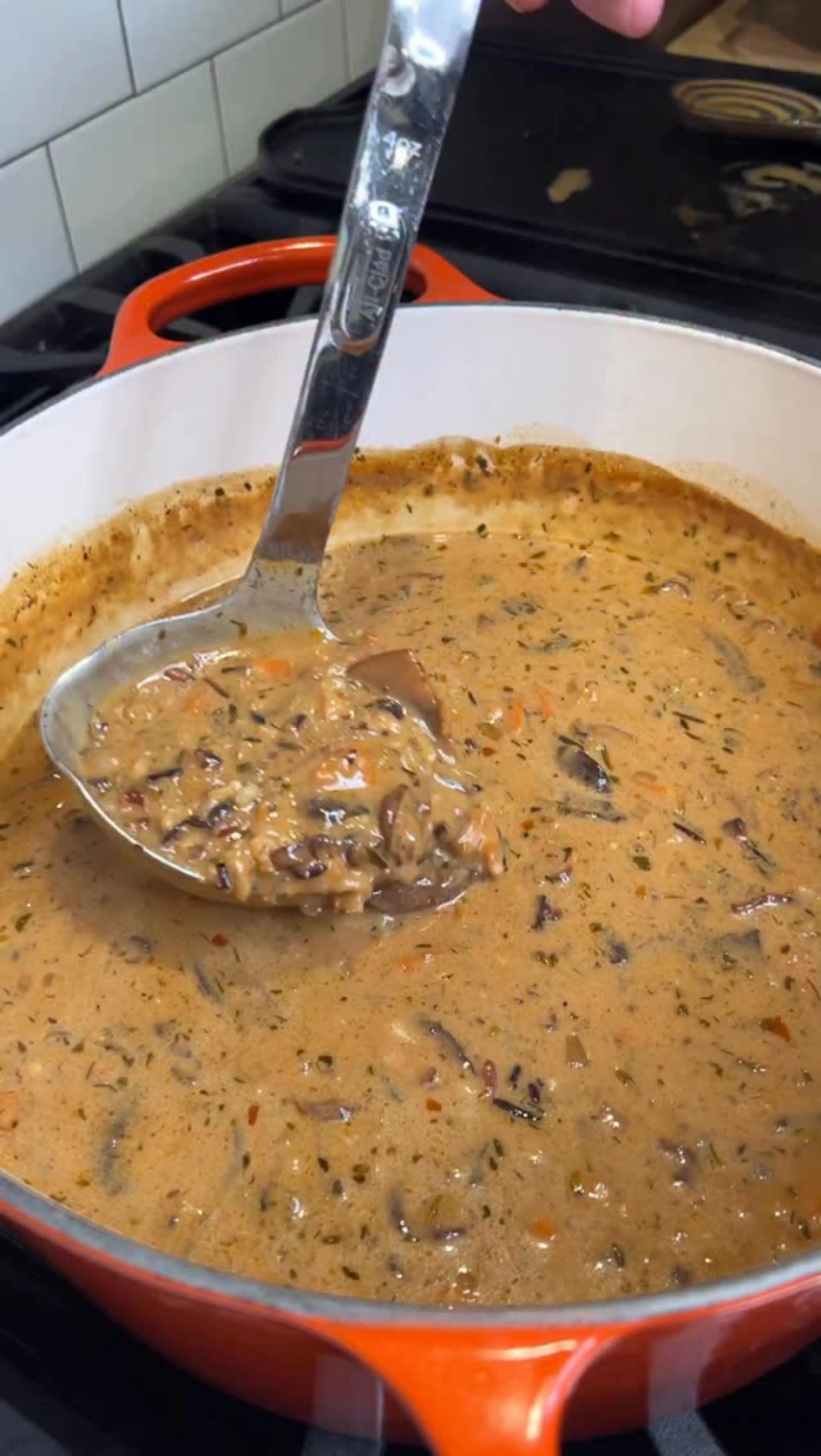 Creamy Wild Rice and Mushroom Soup