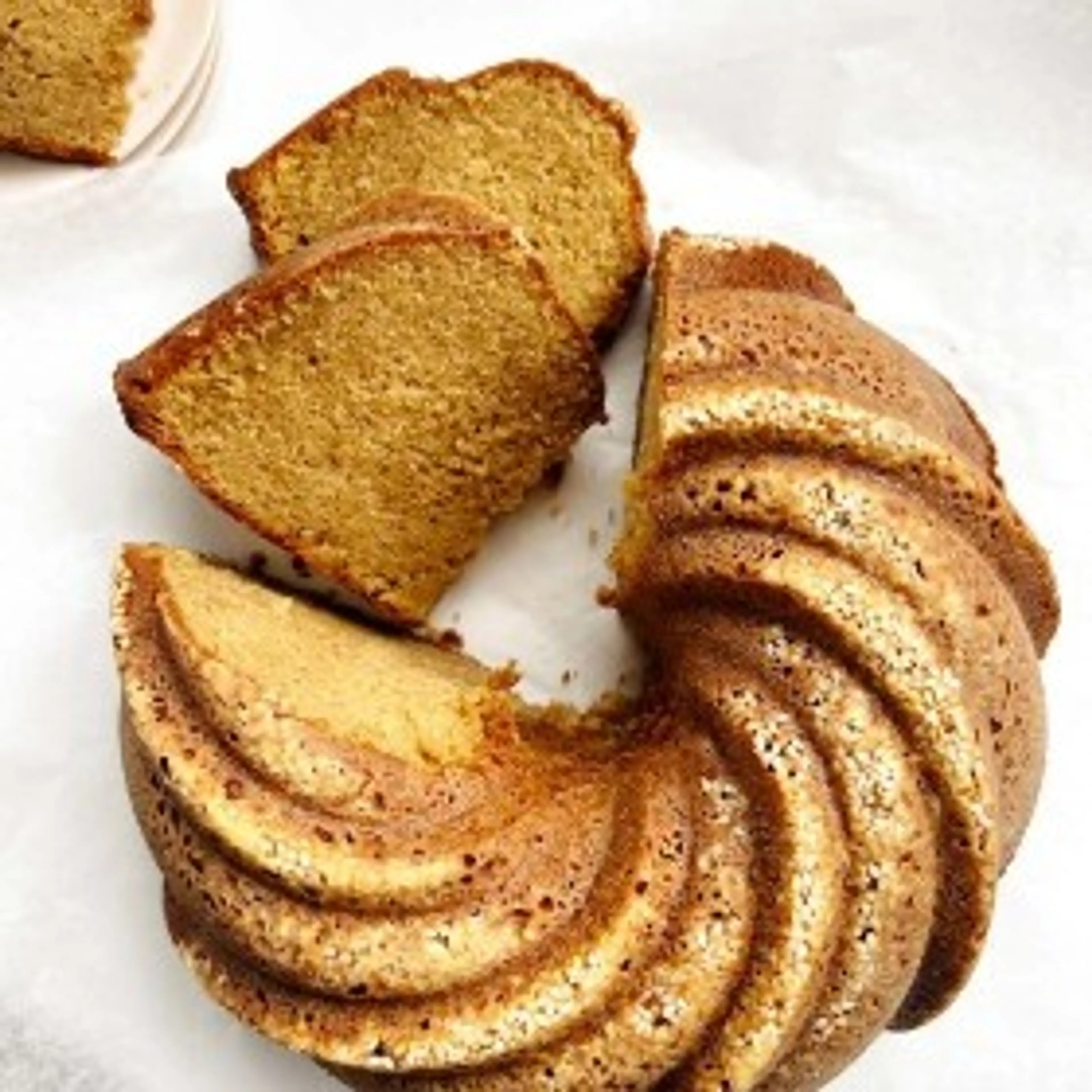 Brown Sugar Toasted Sesame Bundt Cake