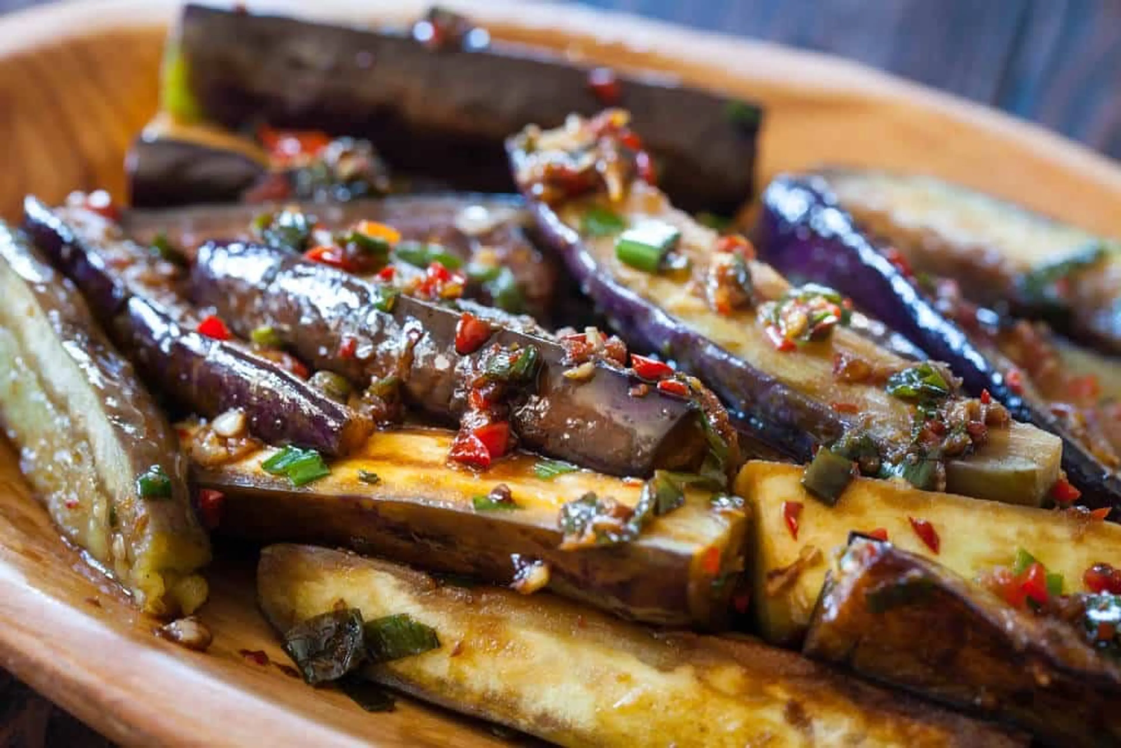 Chinese Eggplant with Spicy Garlic Sauce