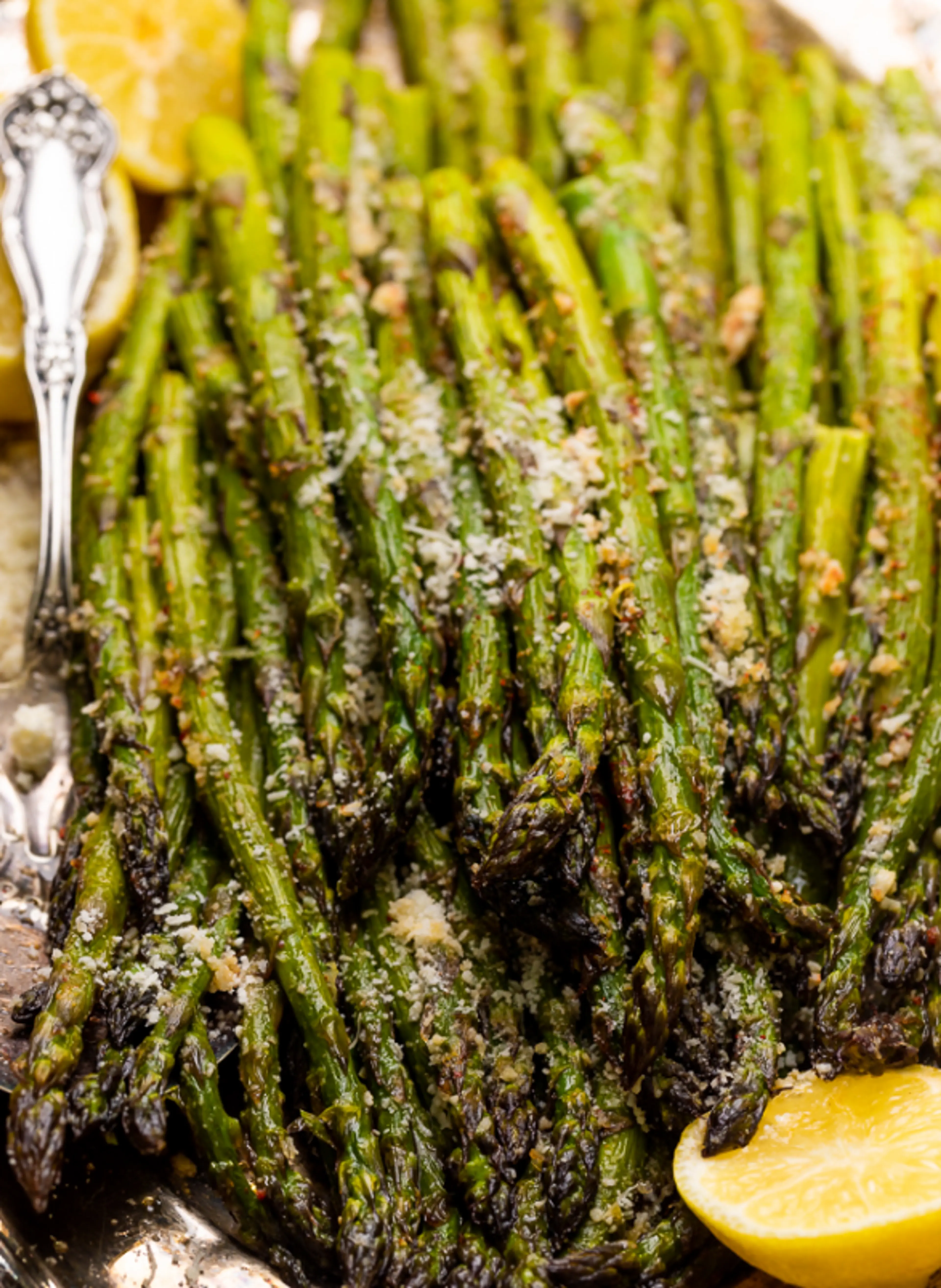 Lemon Garlic and Parmesan Asparagus