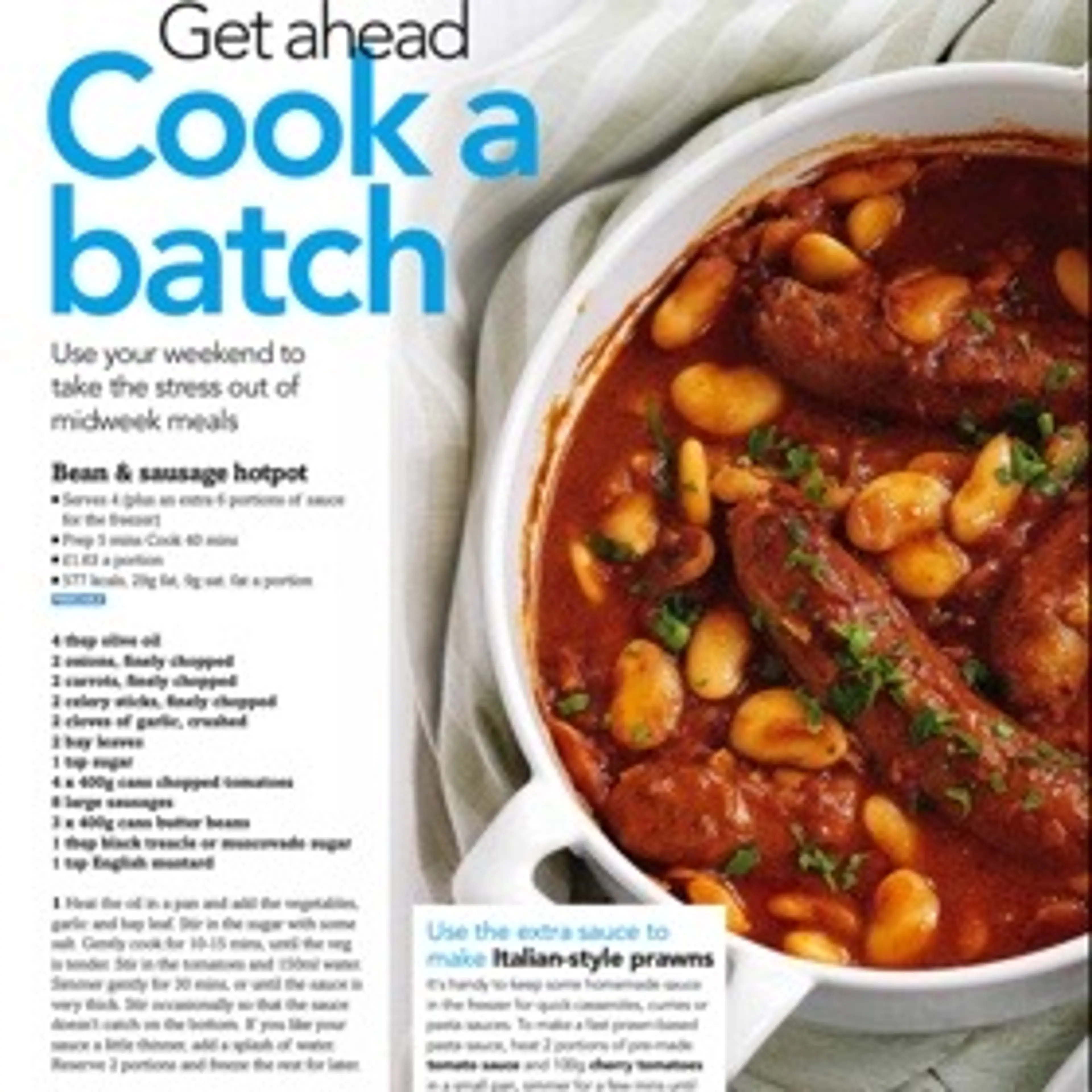 Bean & sausage hotpot