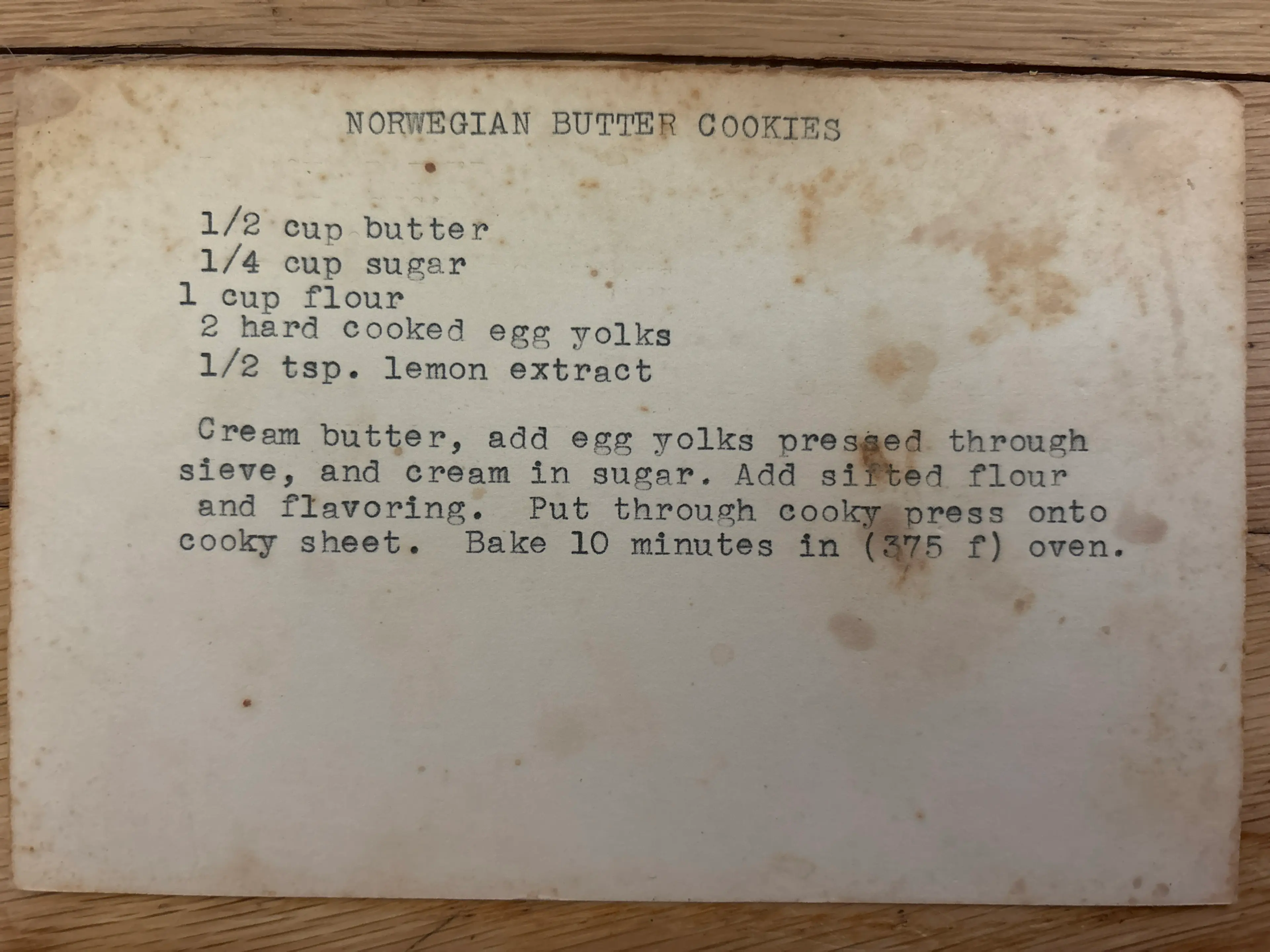 Norwegian Butter Cookies