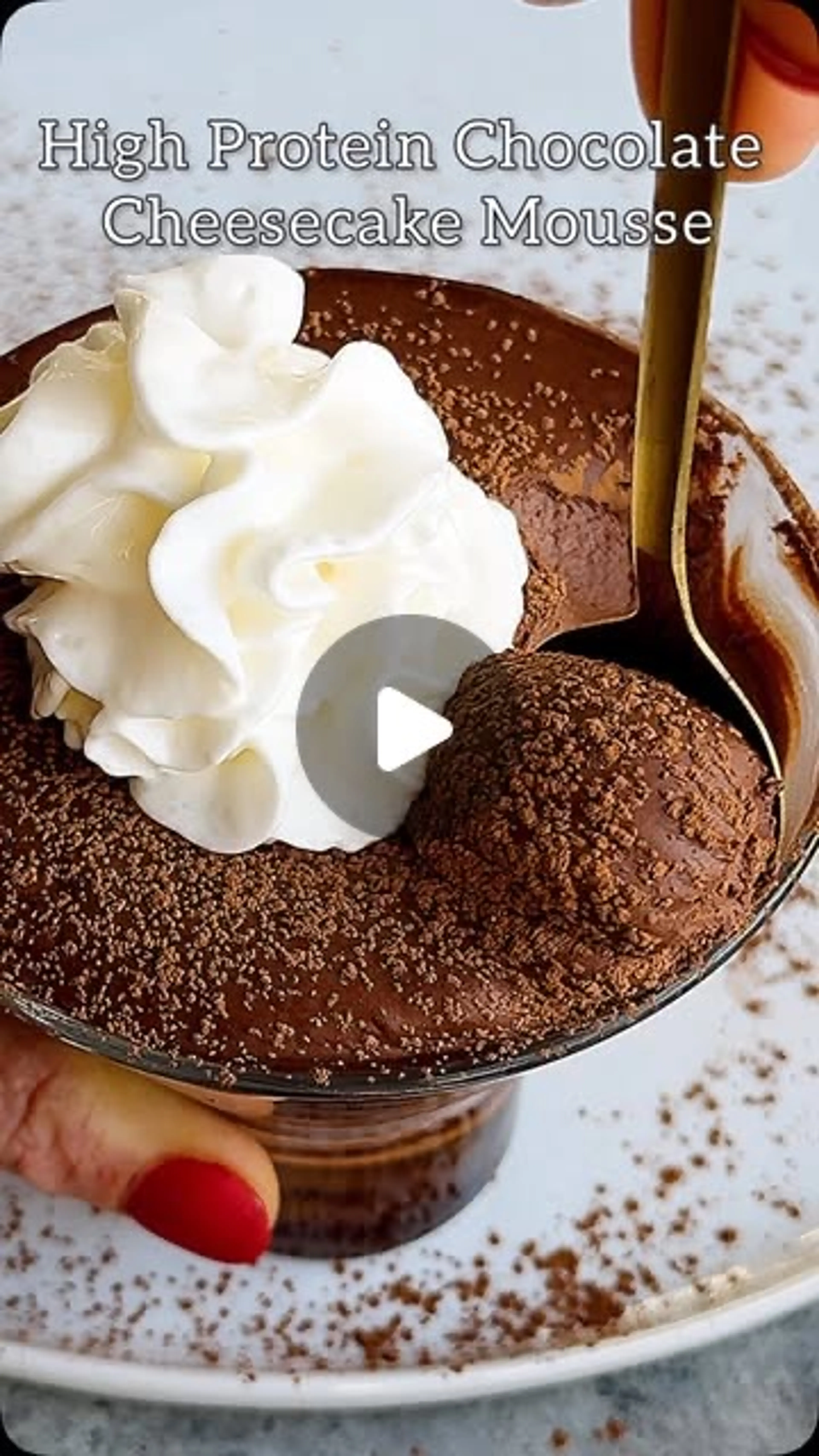 High Protein Chocolate Cheesecake Mousse! Literally So Easy