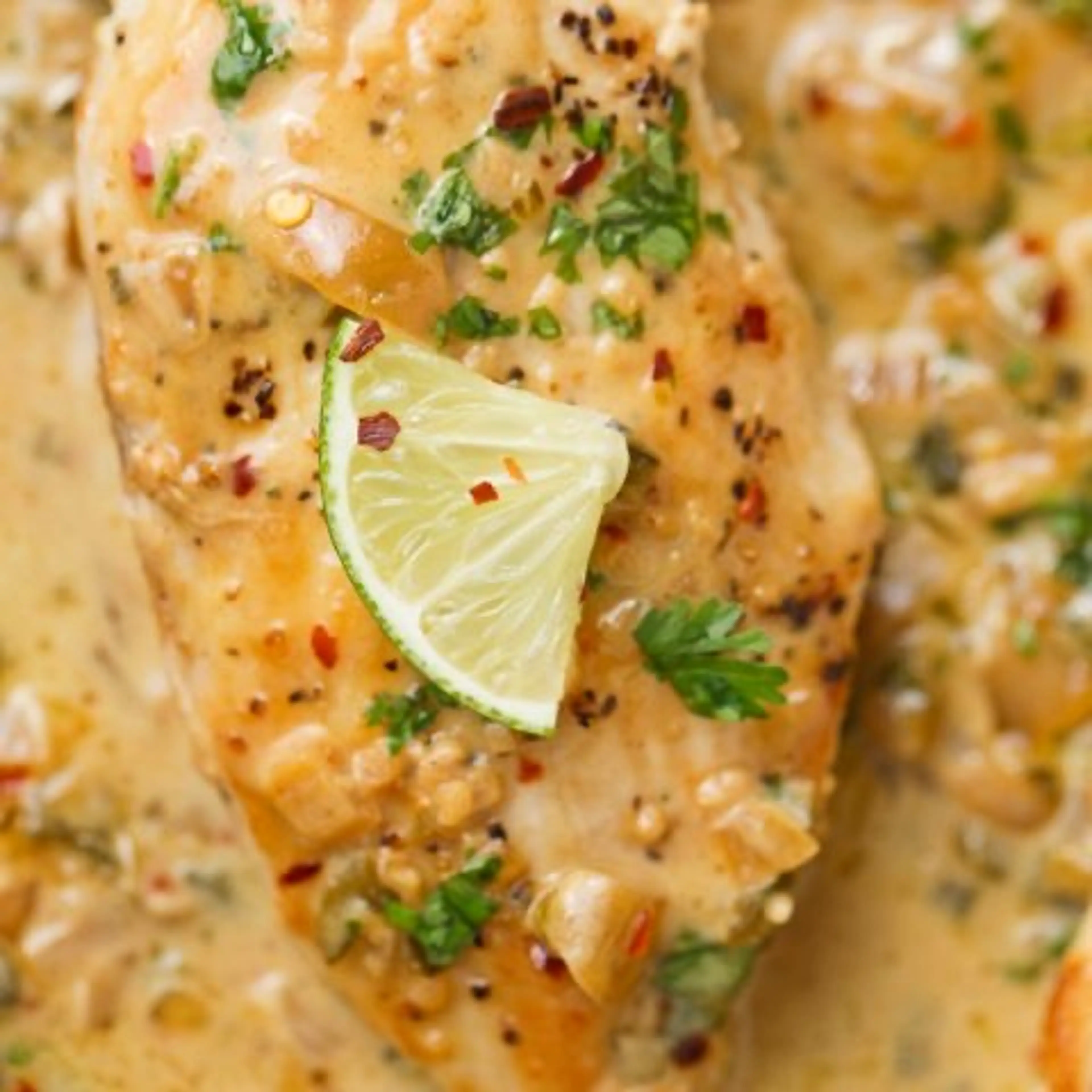 One Skillet Chicken with Fiesta Cream Sauce
