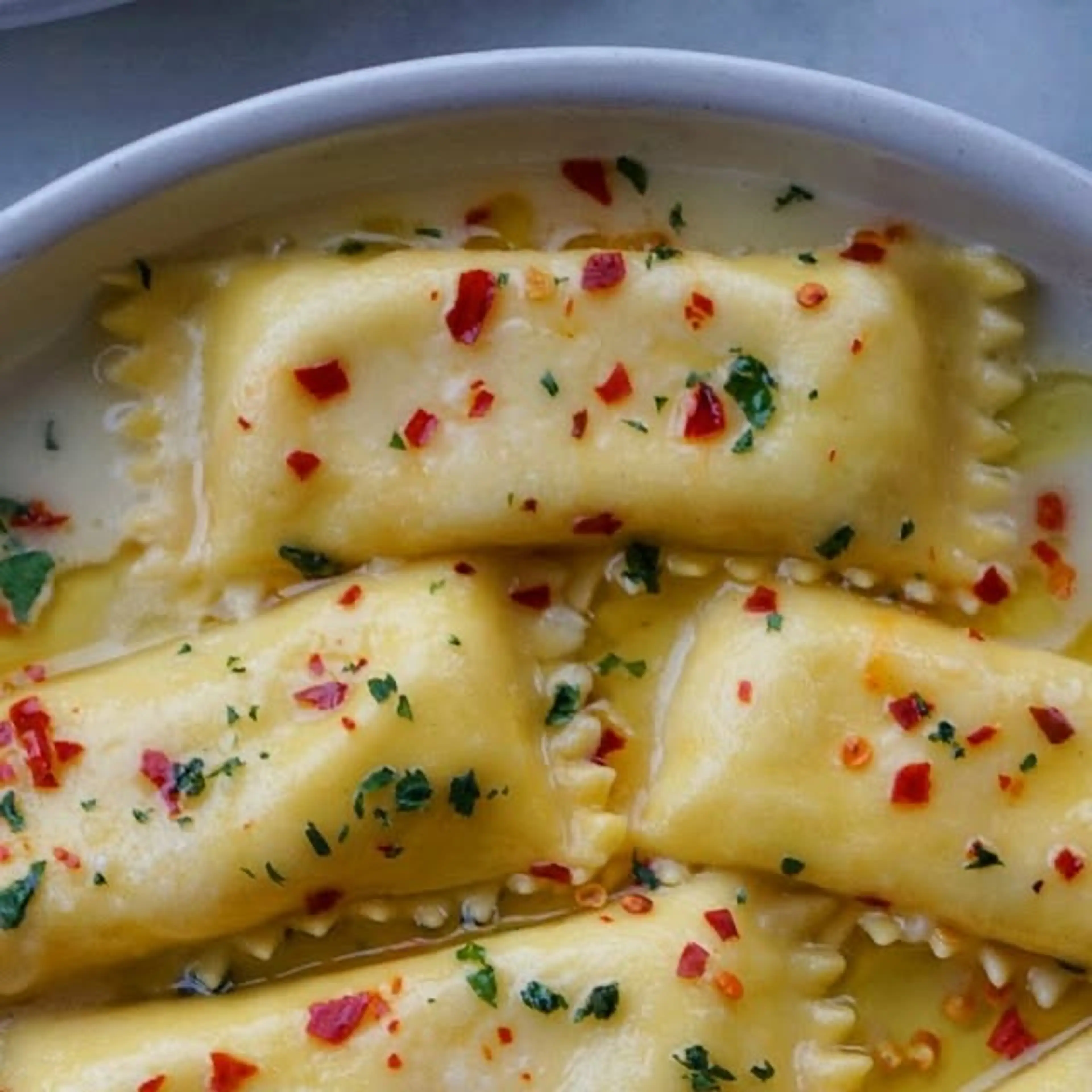 Roasted Garlic & Whipped Agnolotti