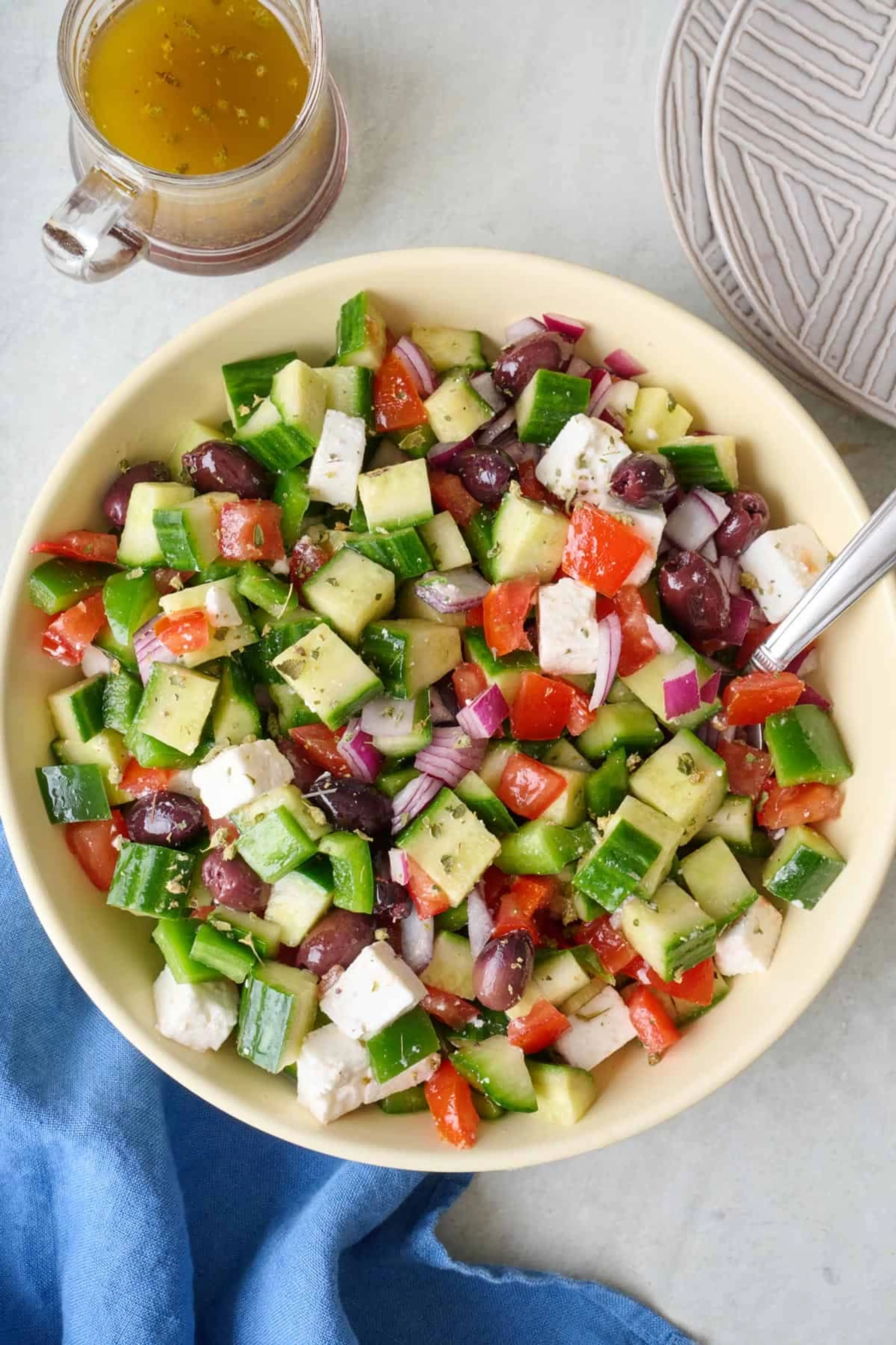 Traditional Greek Salad w Crispy Feta