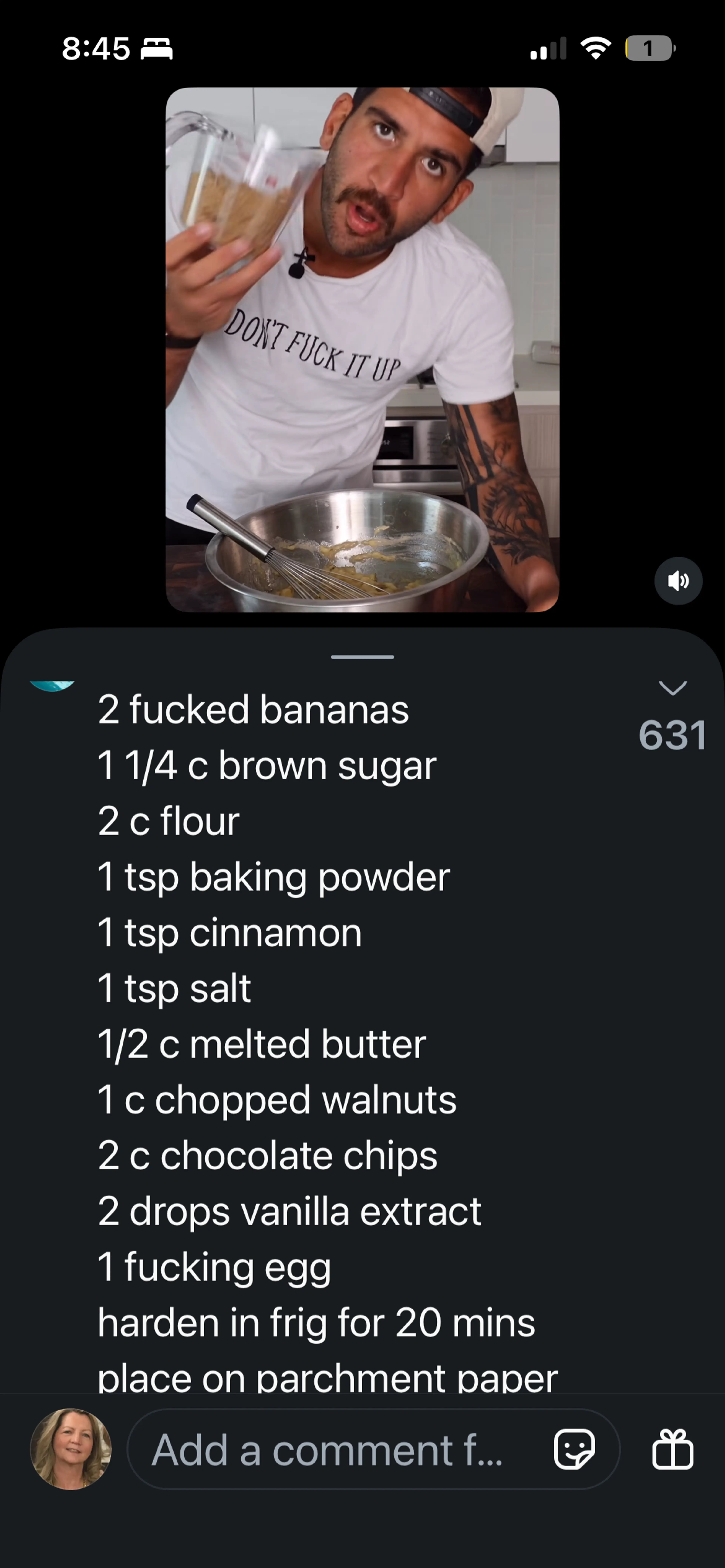 Banana Bread Chocolate Chip Cookie