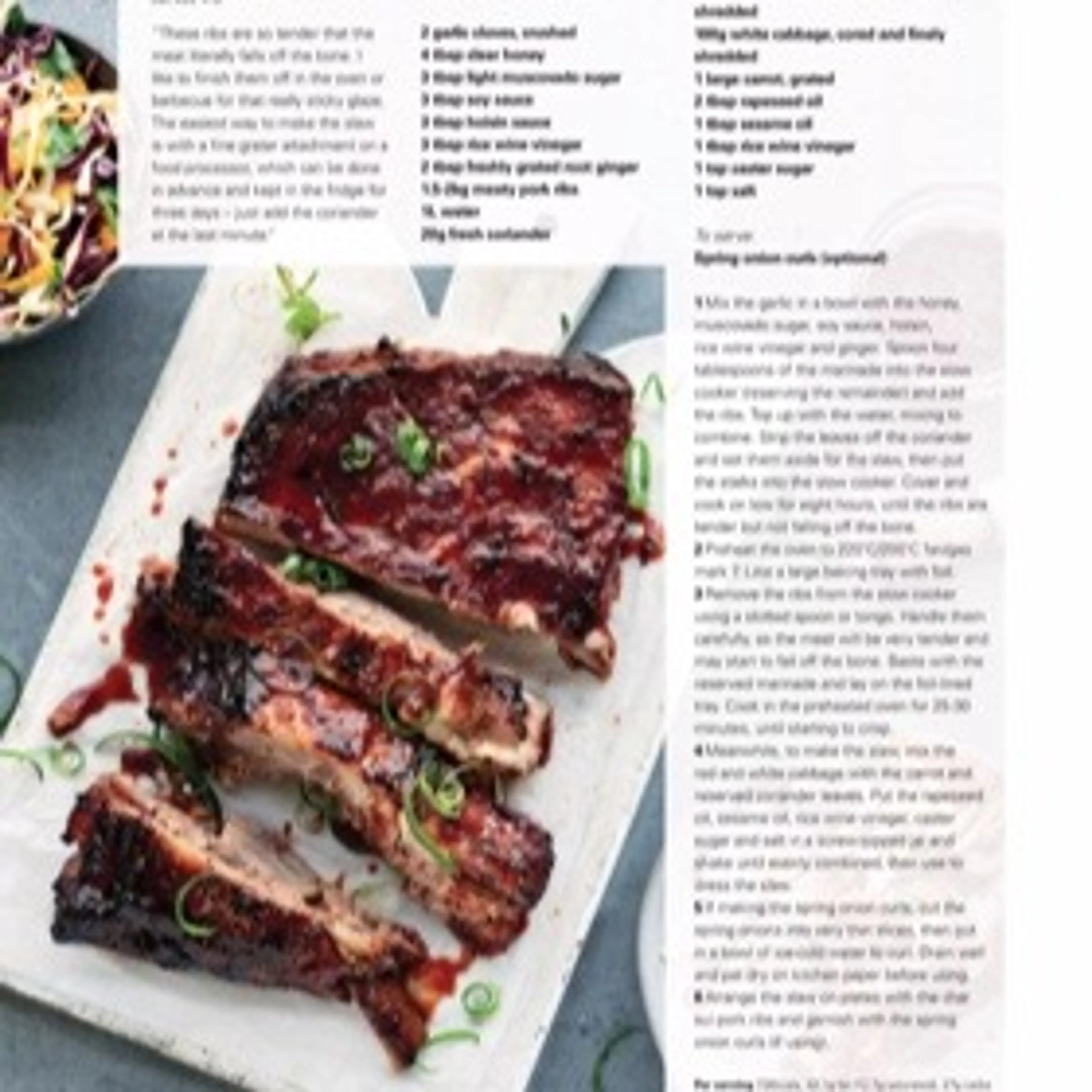 CHAR SUI RIBS WITH SLAW