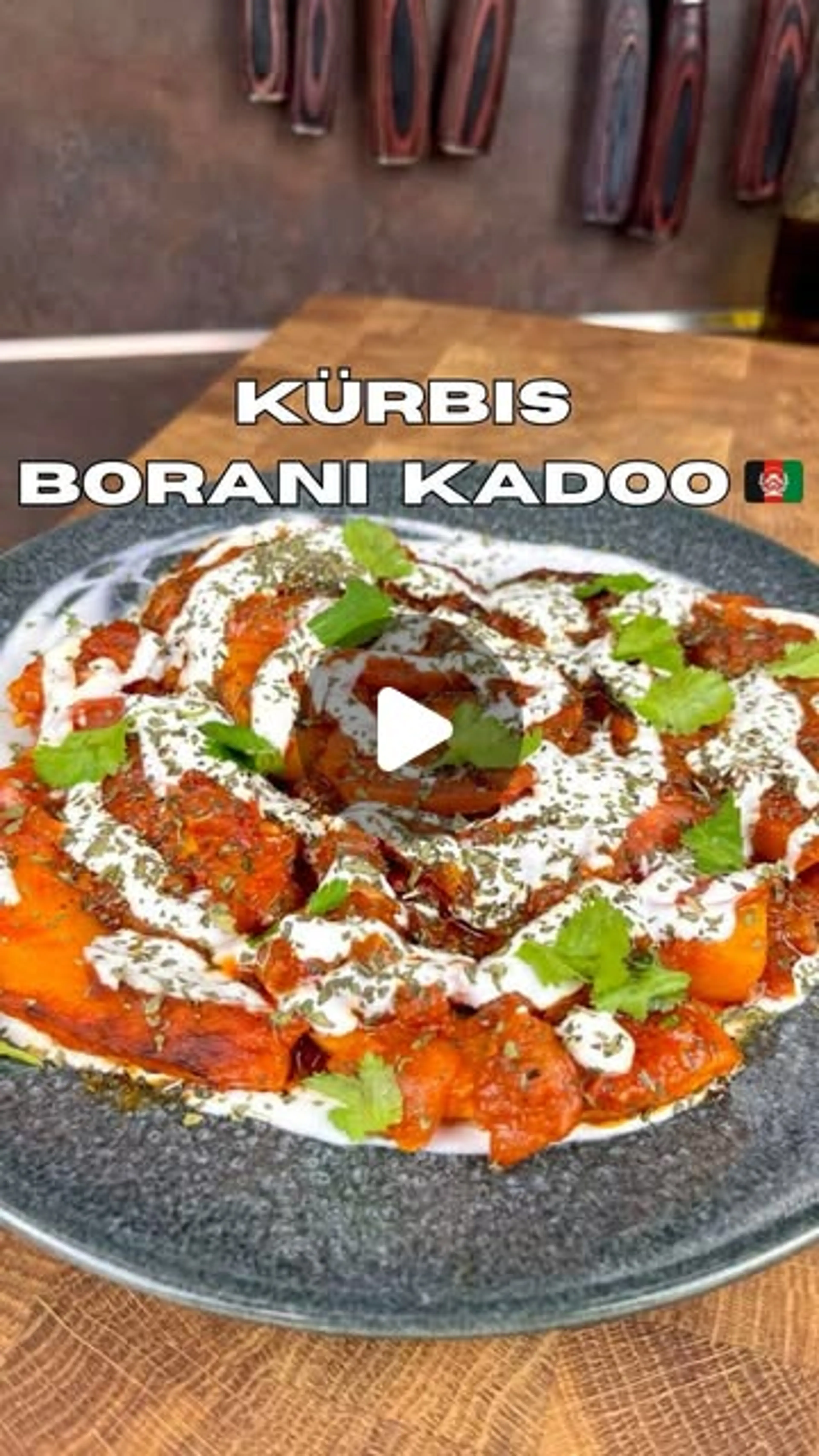 Afghanisches Kürbisgericht - Borani Kadoo