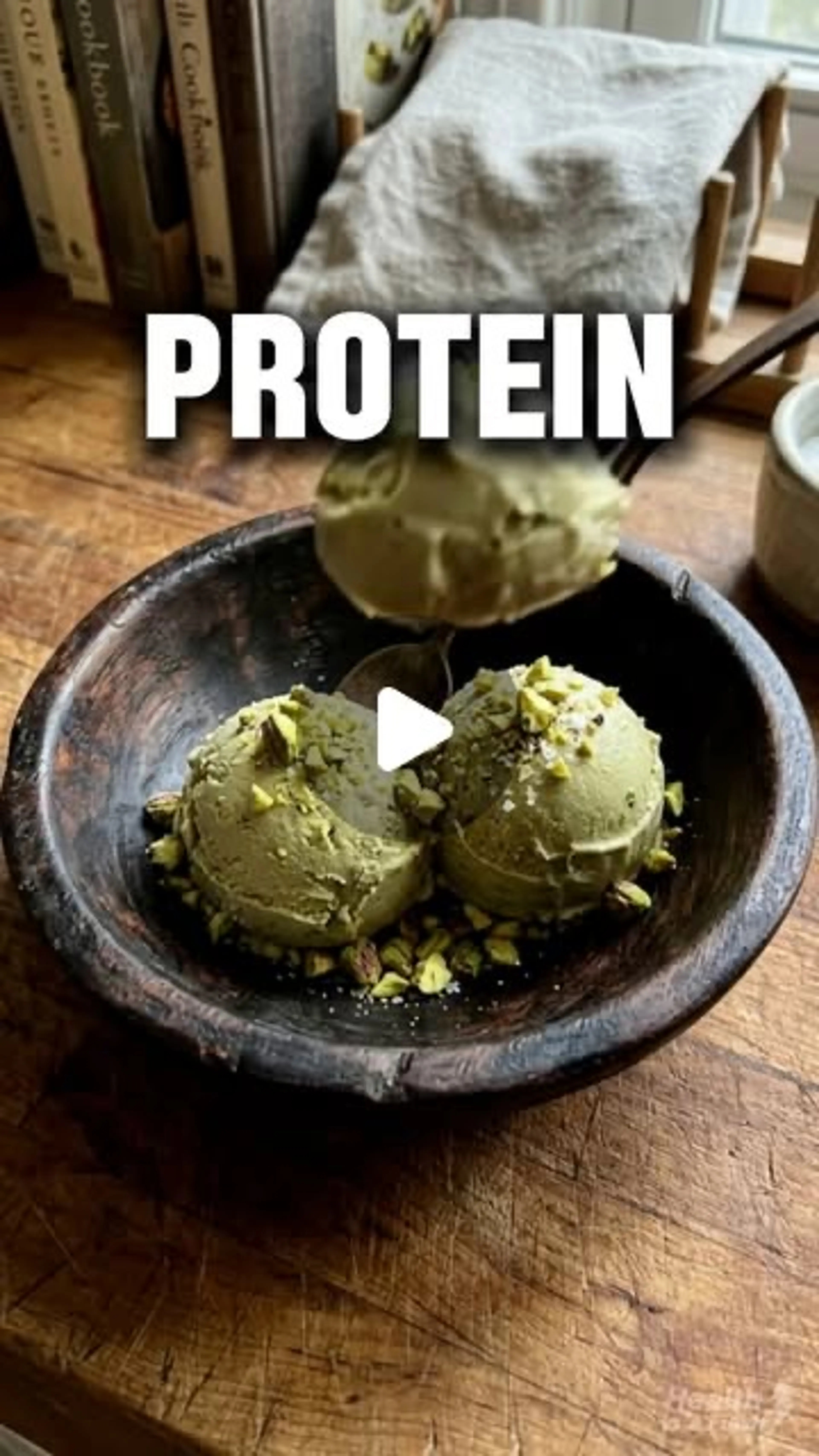 Healthy Pistachio Ice Cream Made with Cottage Cheese