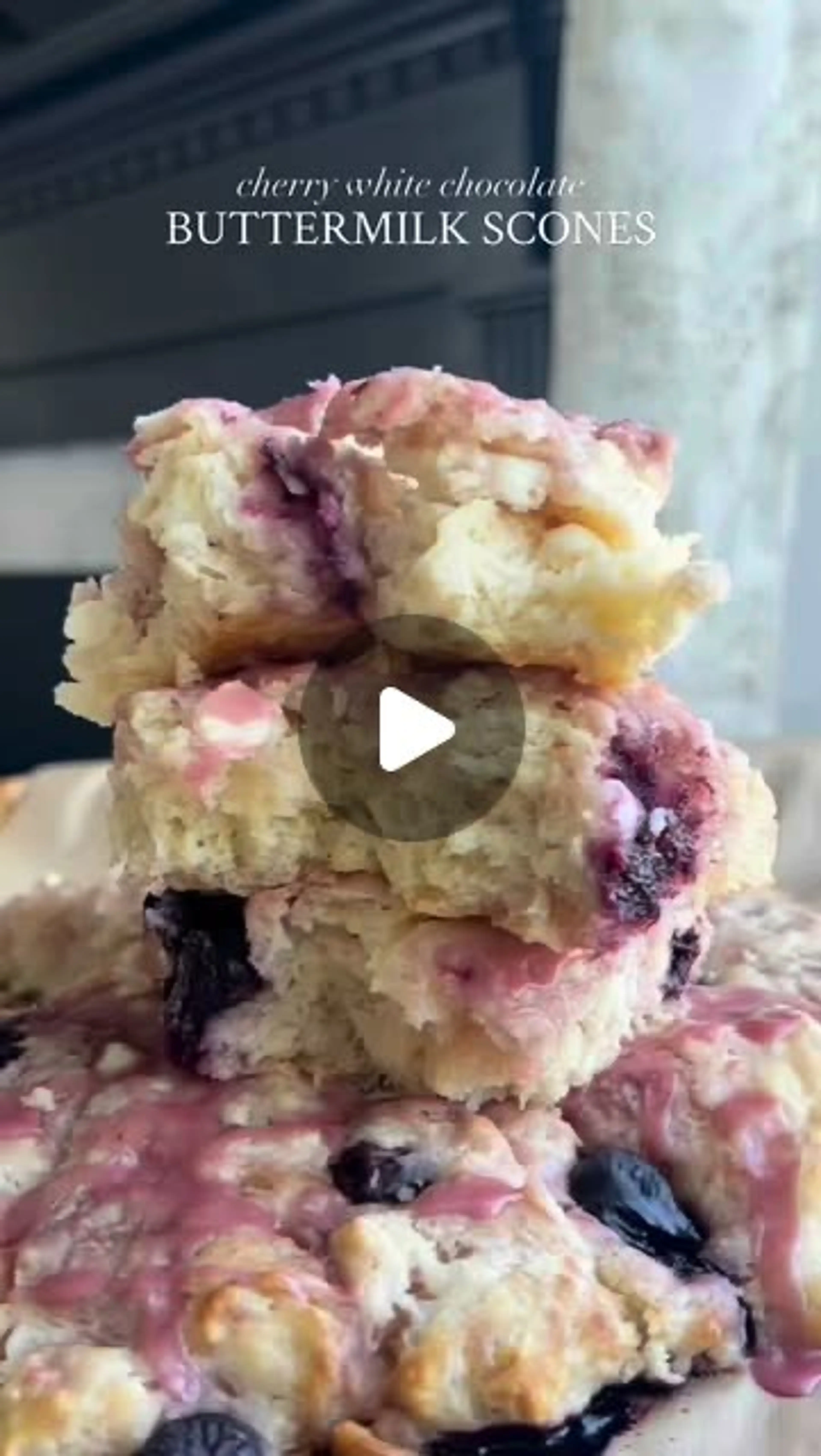 Cherry White Chocolate Scones
