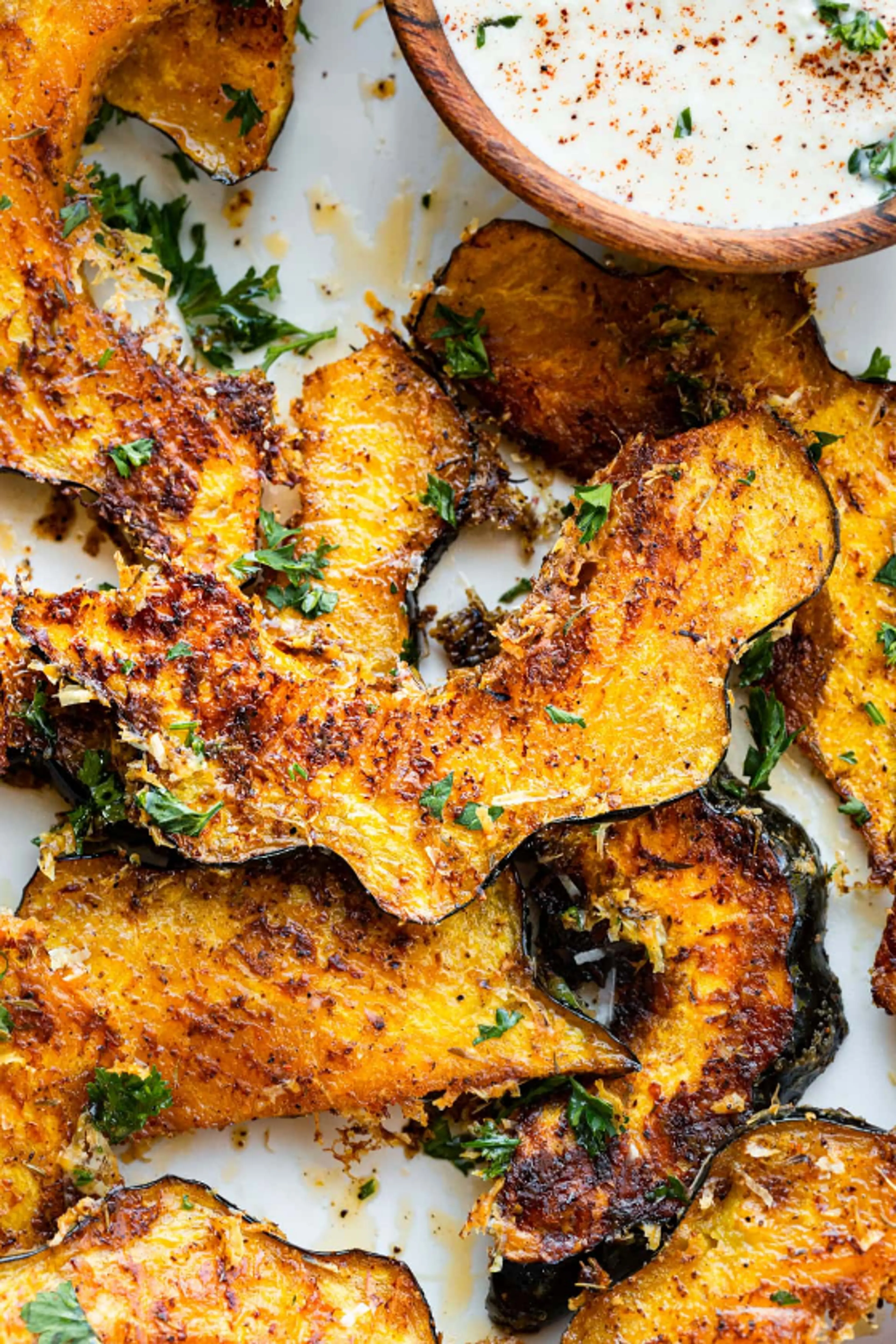 Cheesy Roasted Acorn Squash