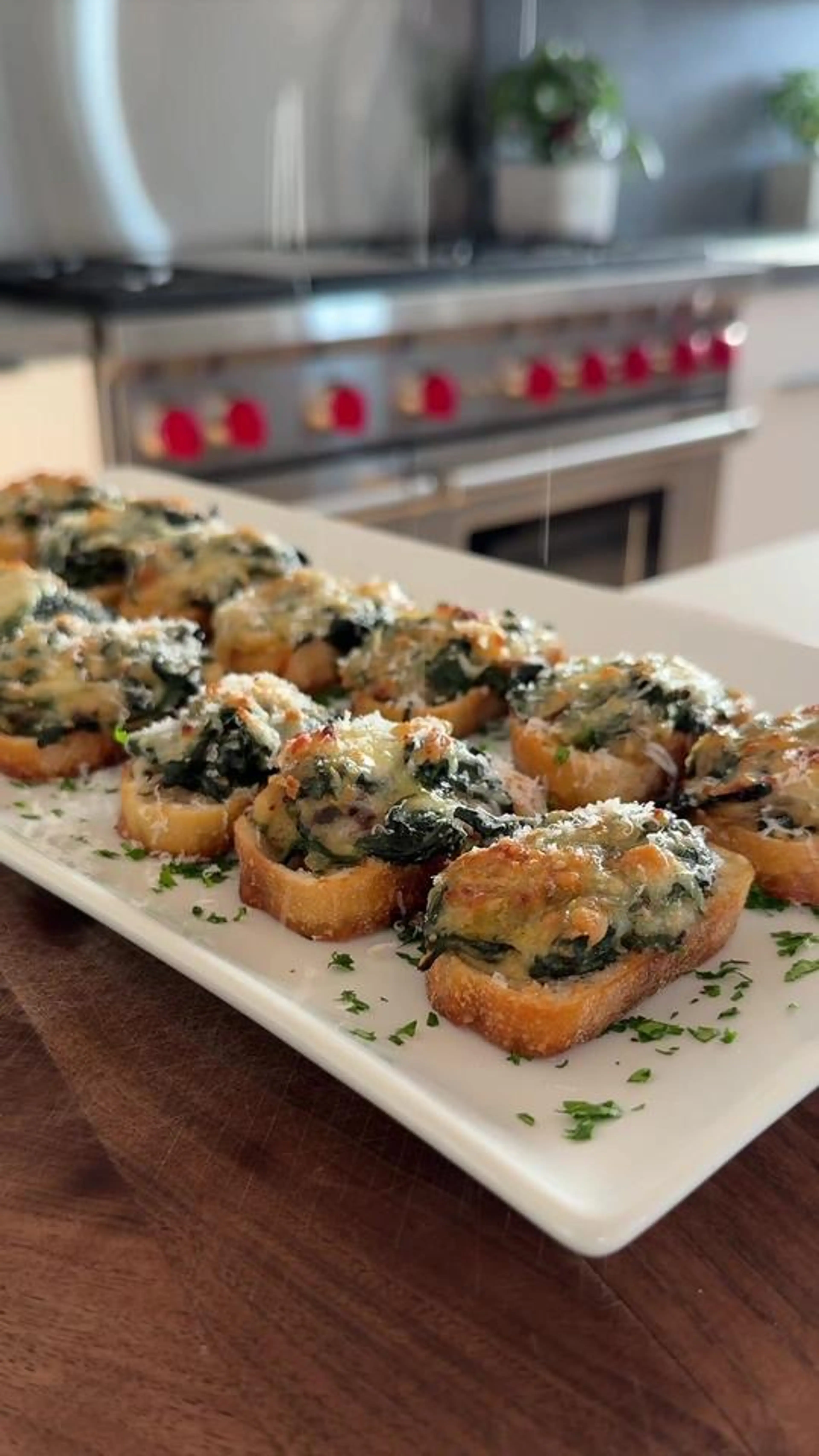 Cheesy Veggie Crostini
