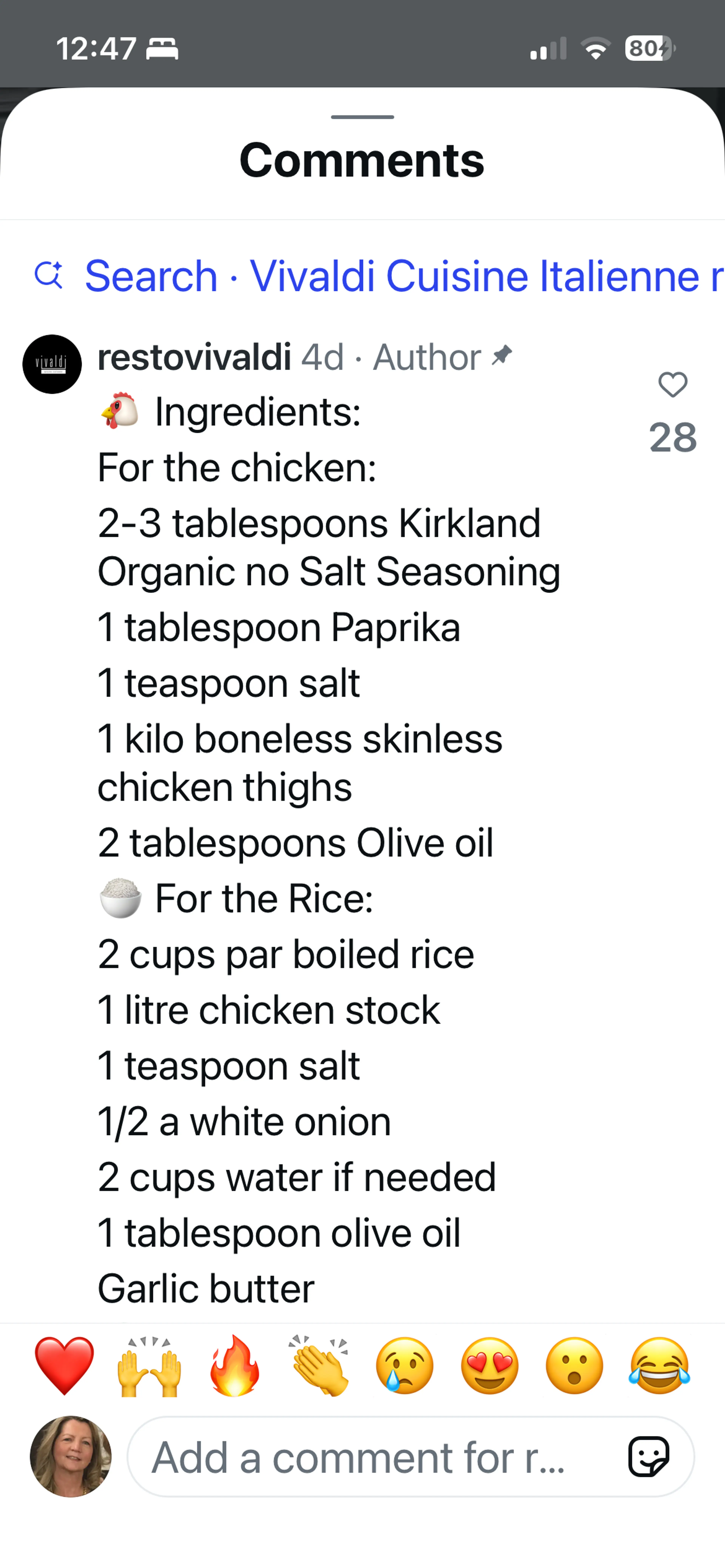 One Pan Chicken & Rice