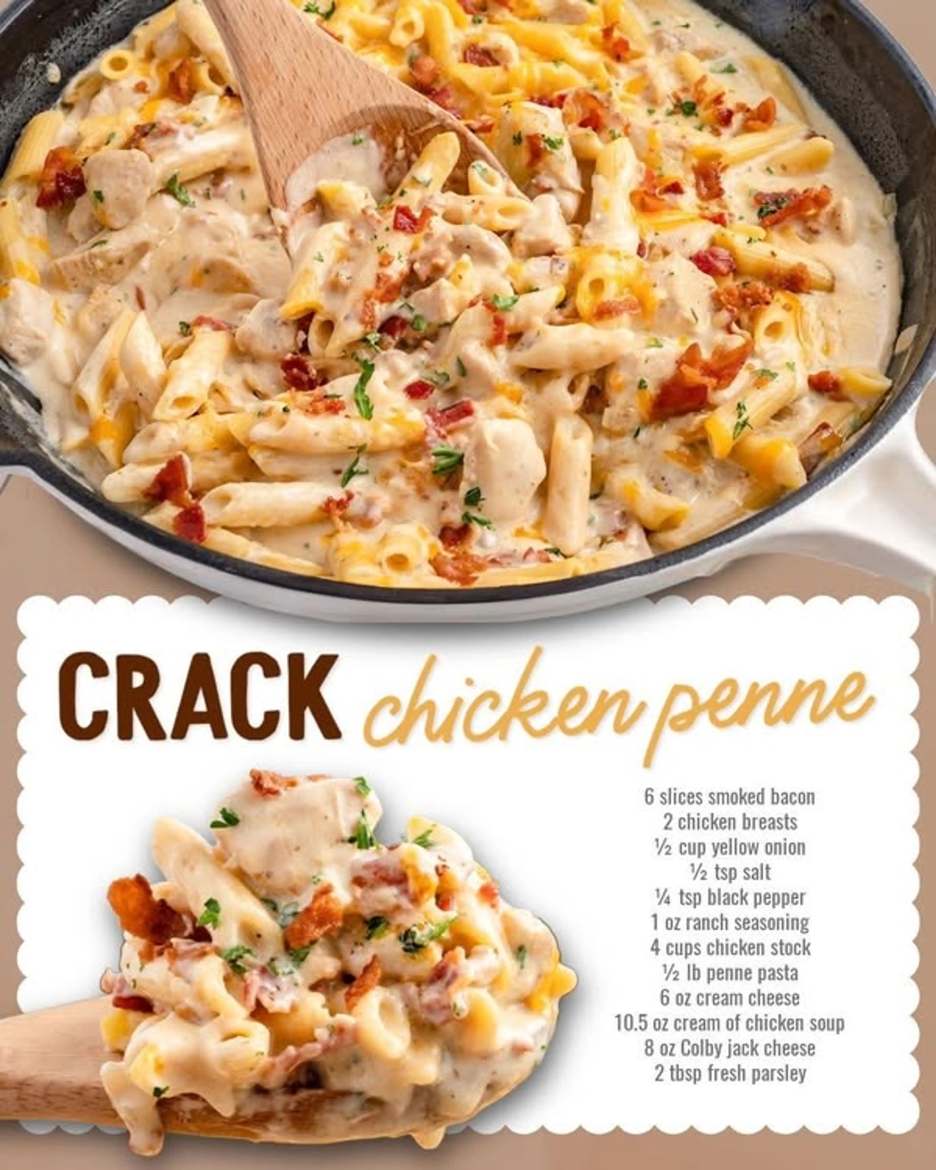 Easy. Cheesy. Addictive. Make Crack Chicken Penne at Home To