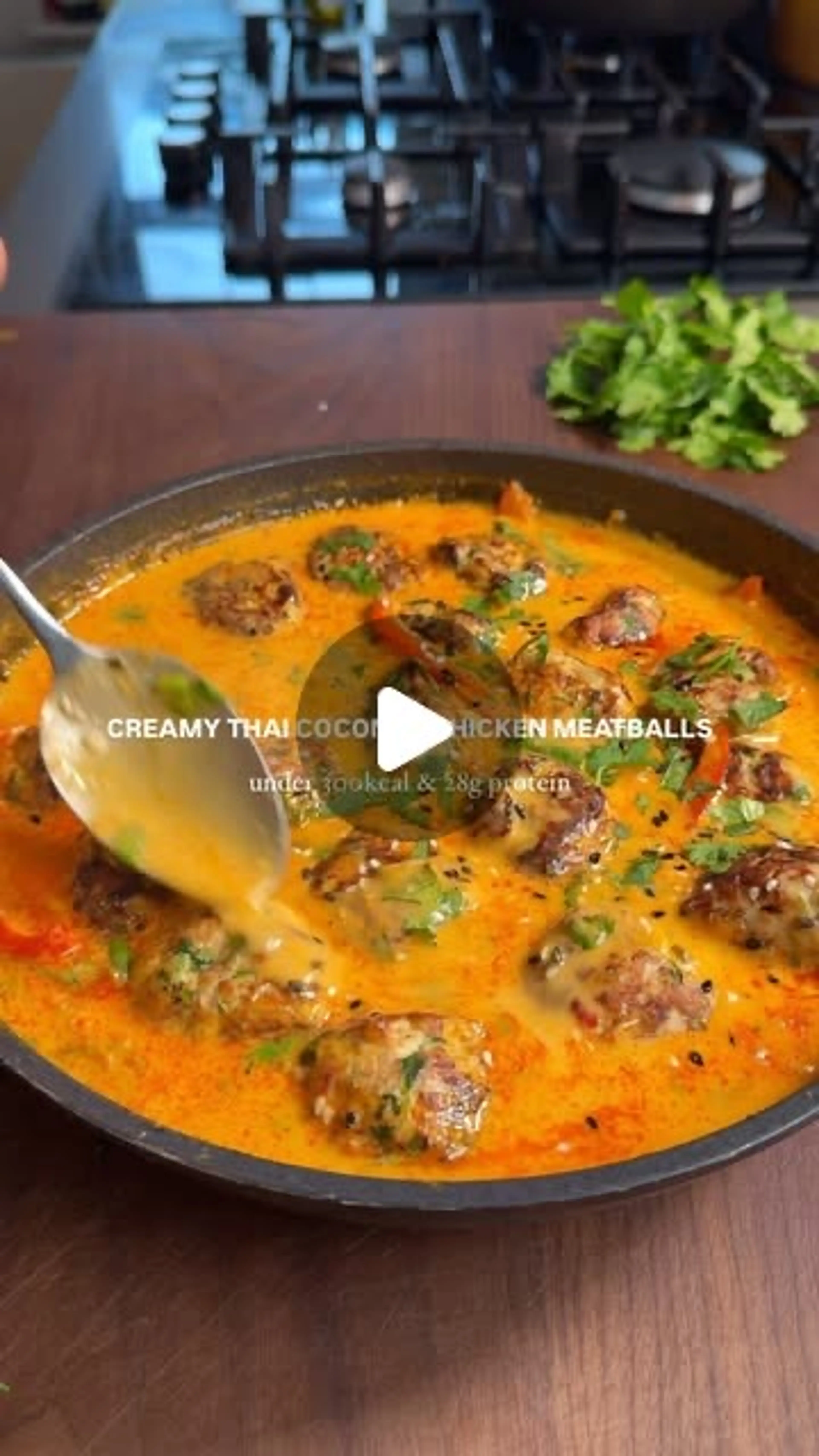 Creamy Thai Coconut Chicken Meatballs