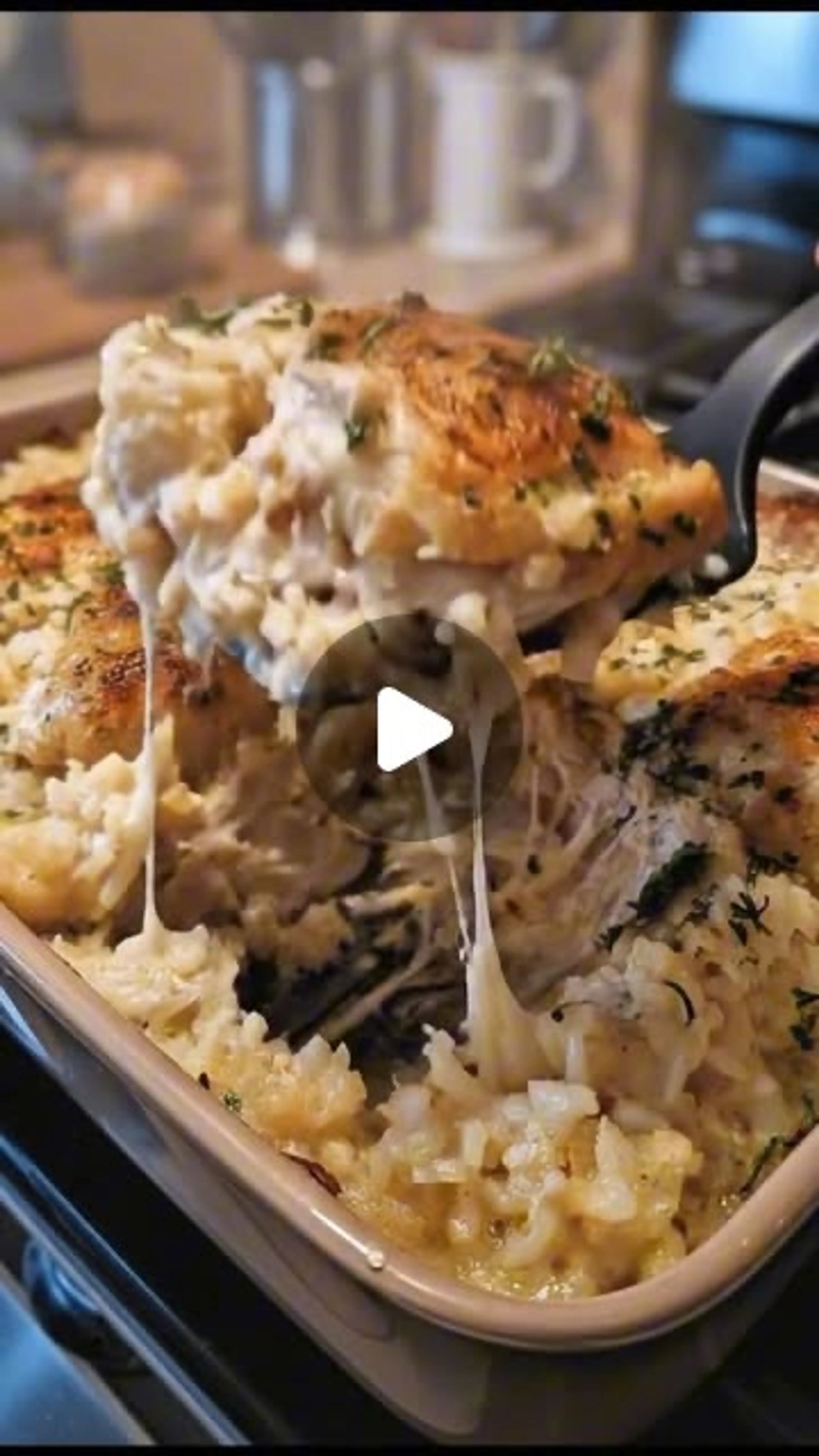 Garlic Butter Chicken and Rice Casserole