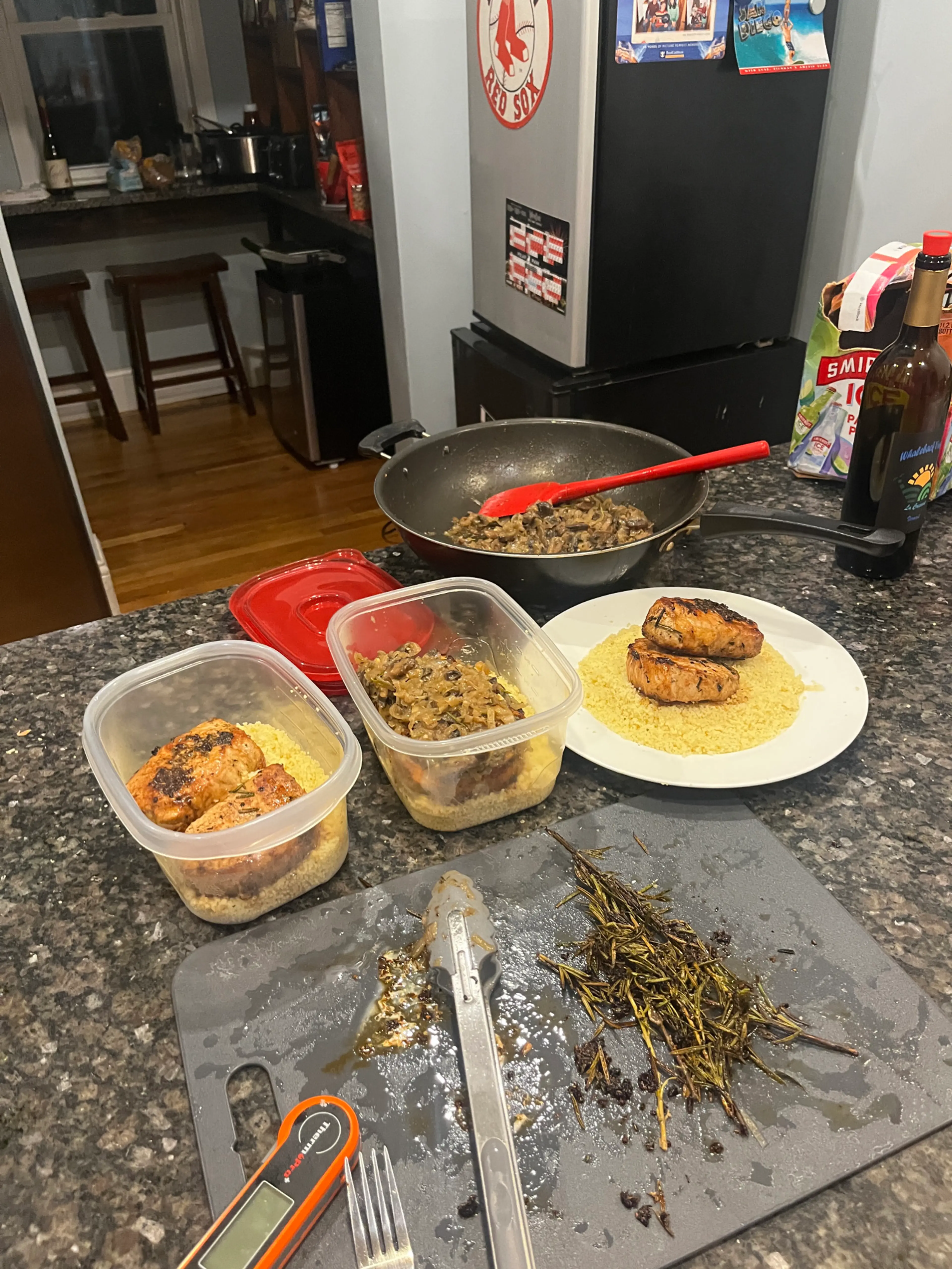 Rosemary Pork w/ Mushrooms And Couscous