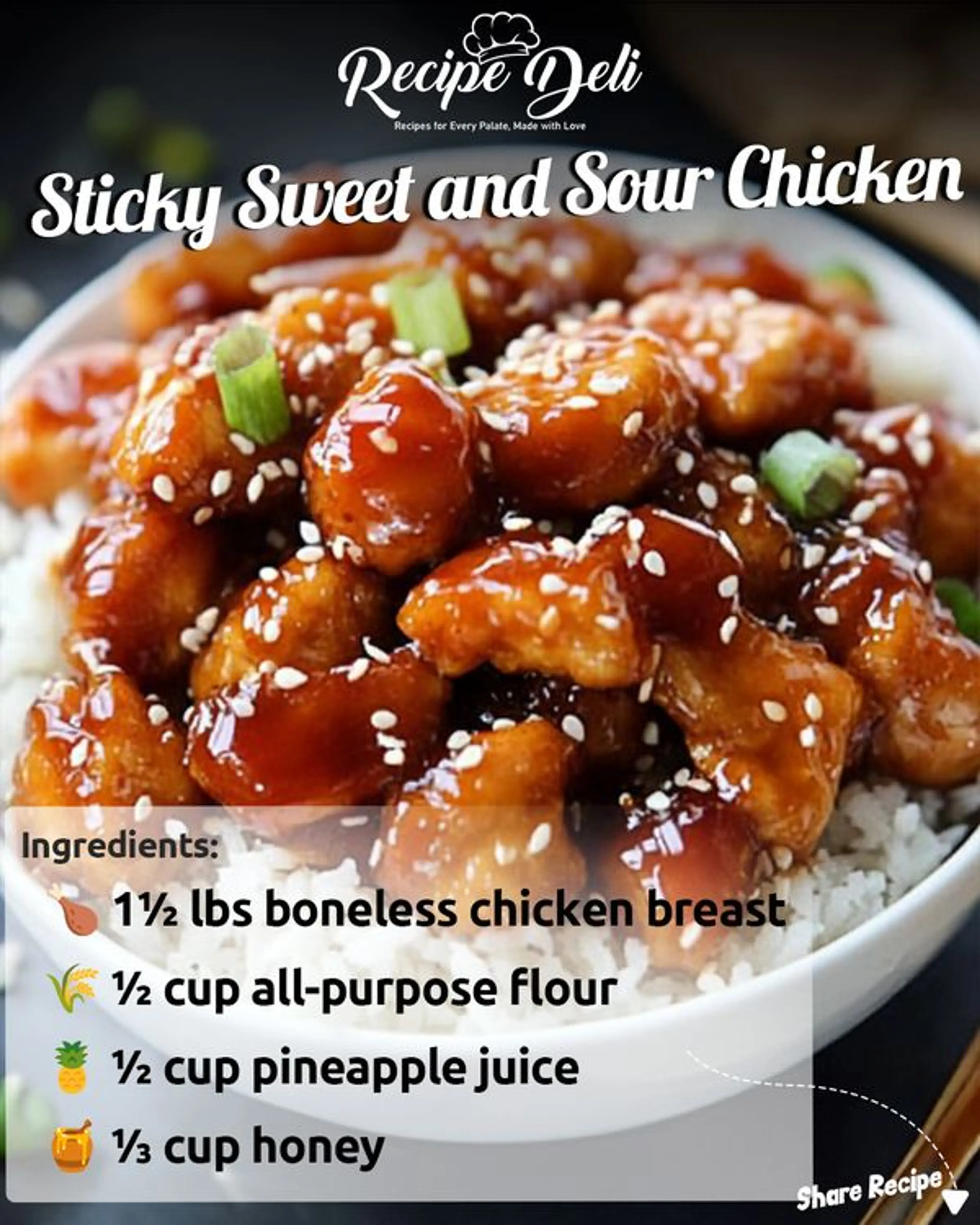Sticky Sweet and Sour Chicken