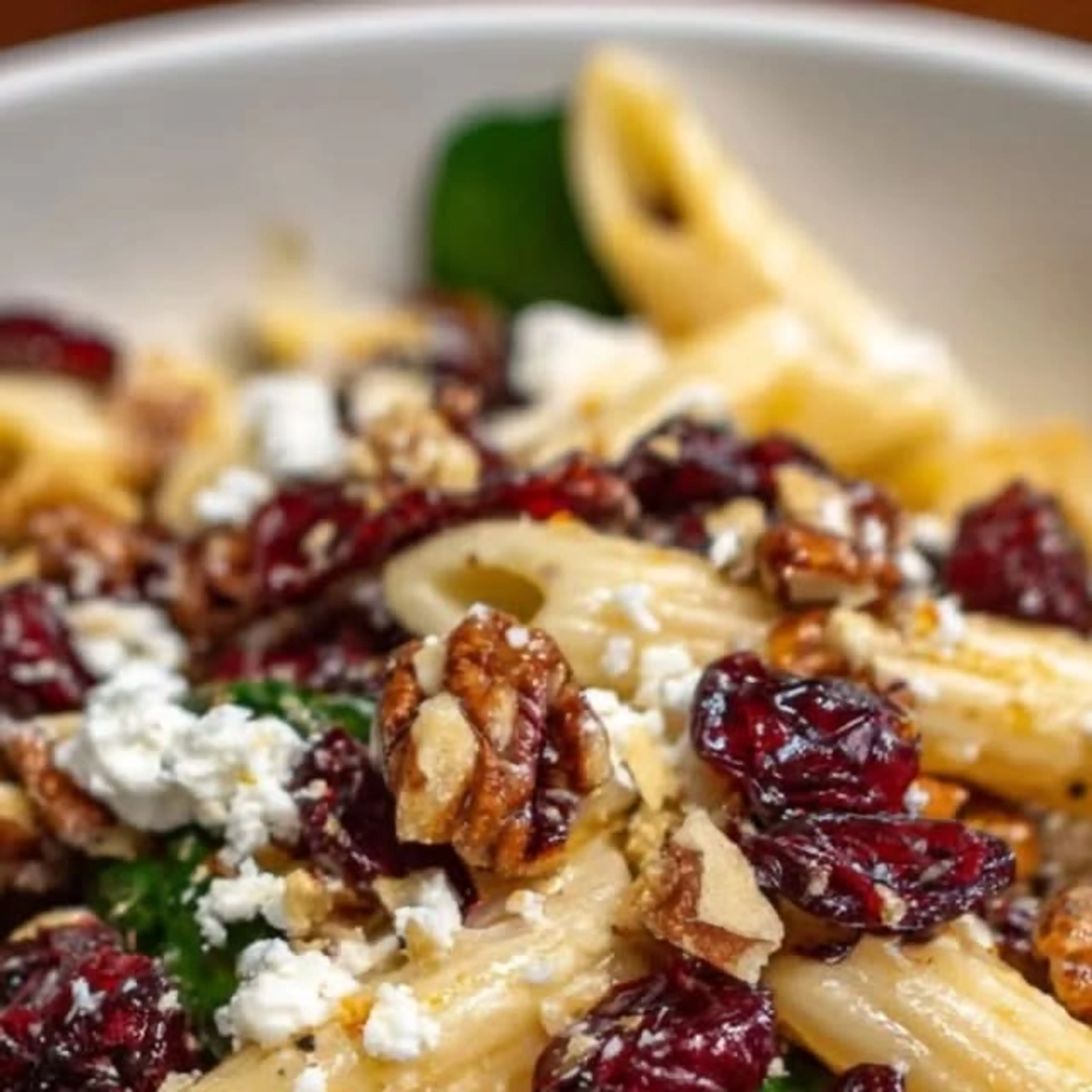 Feta & Cranberry Penne Salad with Orange Vinaigrette