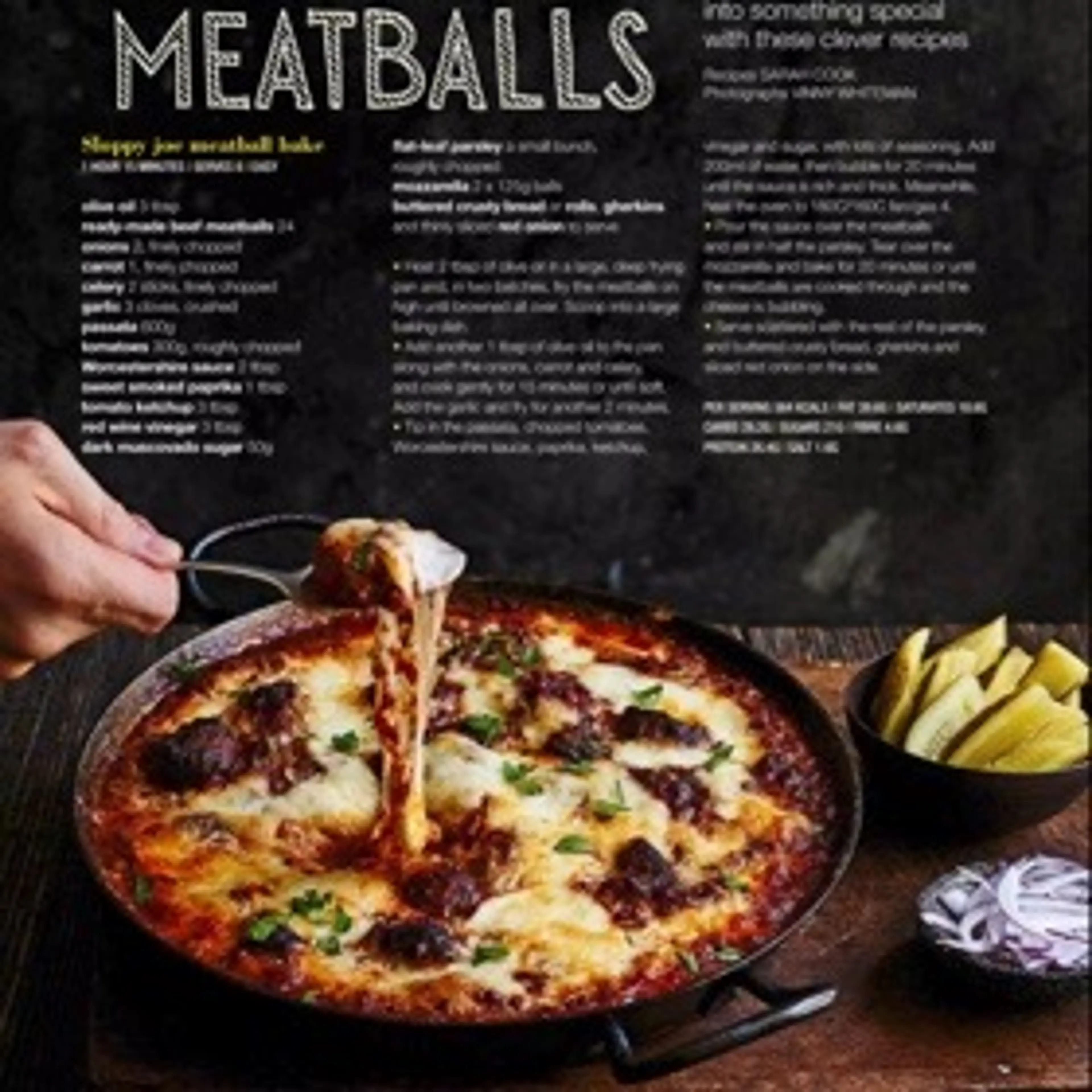 Sloppy joe meatball bake