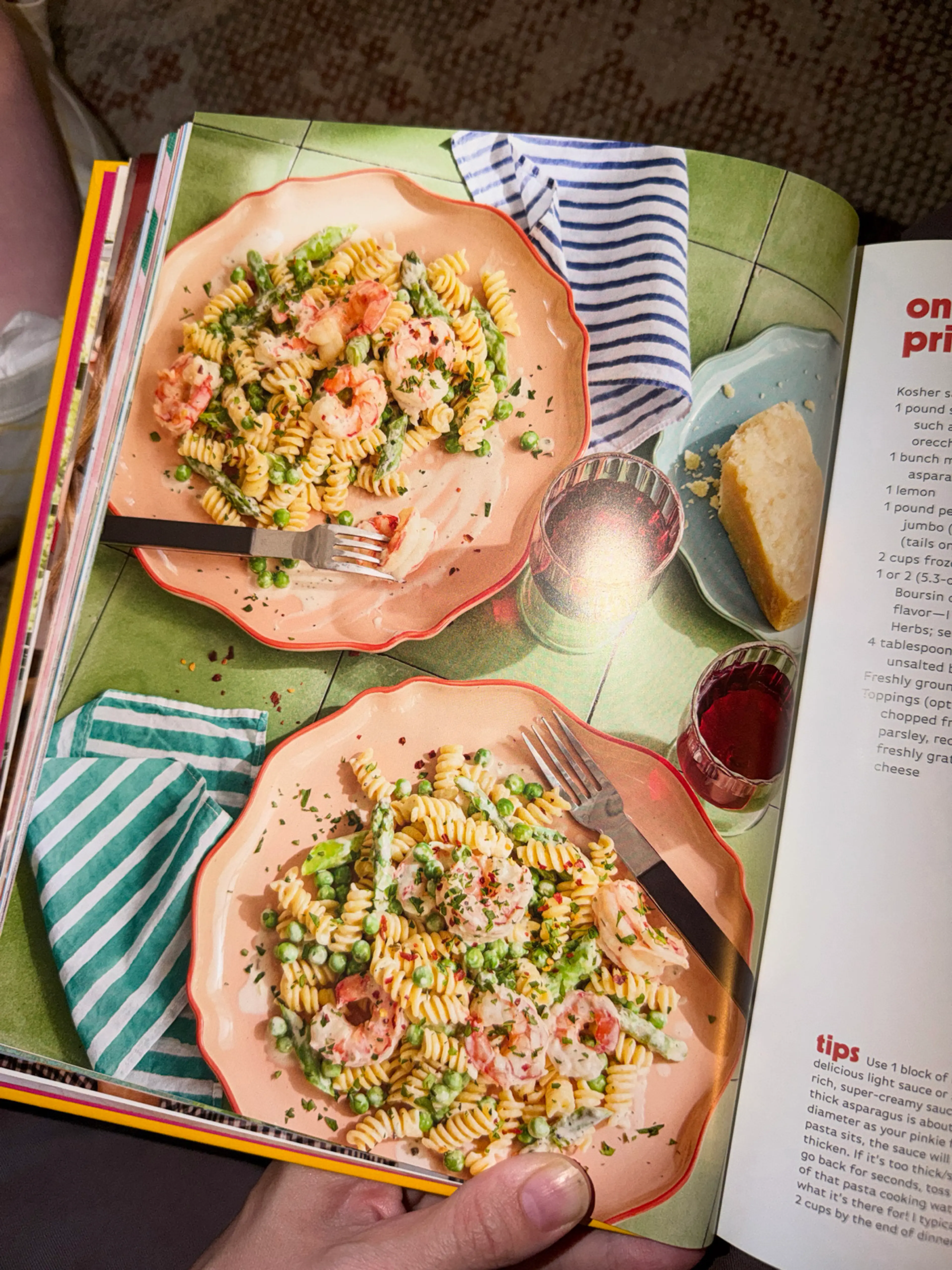 one-pot springy shrimp primavera pasta
