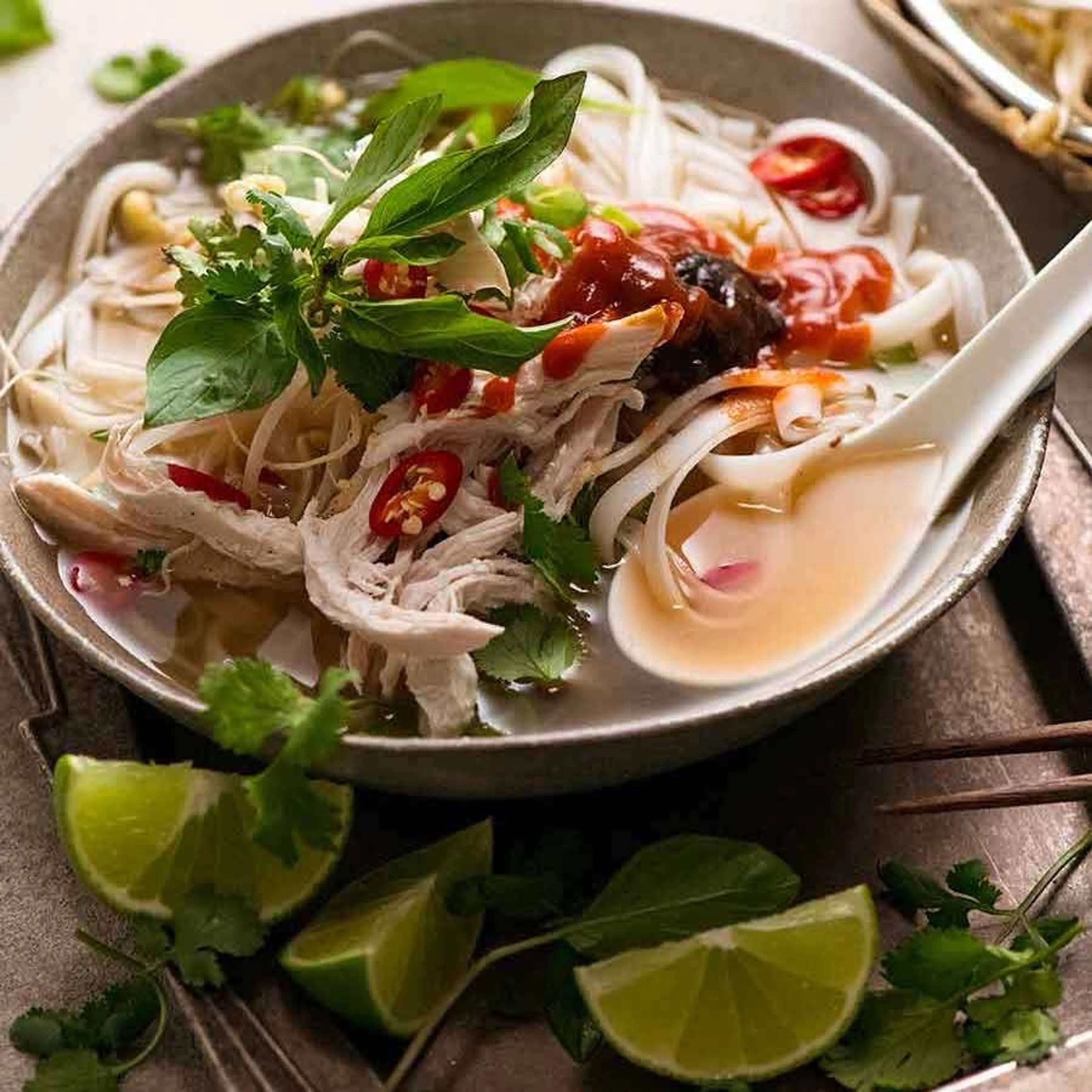 Vietnamese Chicken Pho soup (Pho Ga)