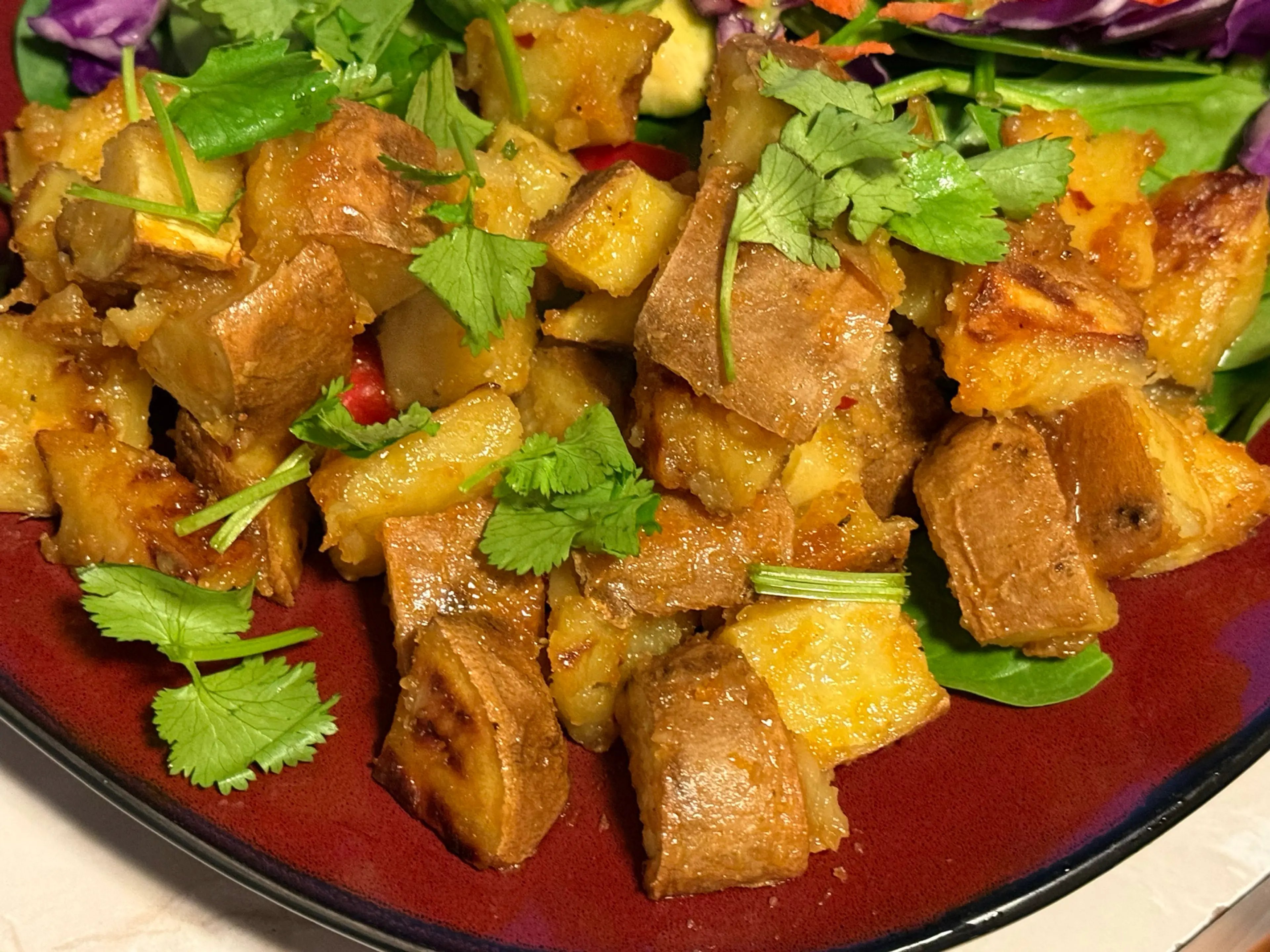 Miso-Maple Glazed Sweet Potatoes