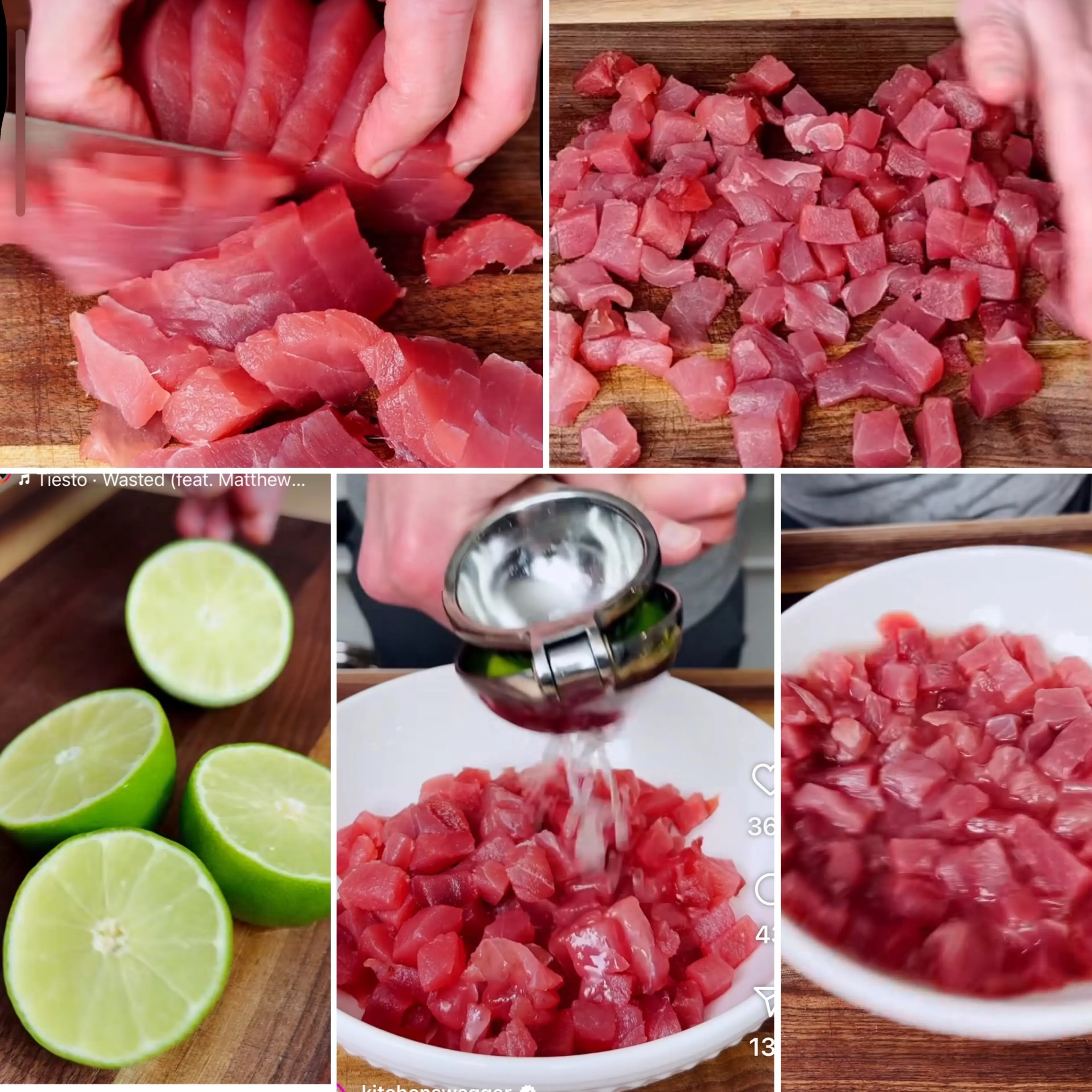 Tuna Ceviche Tacos