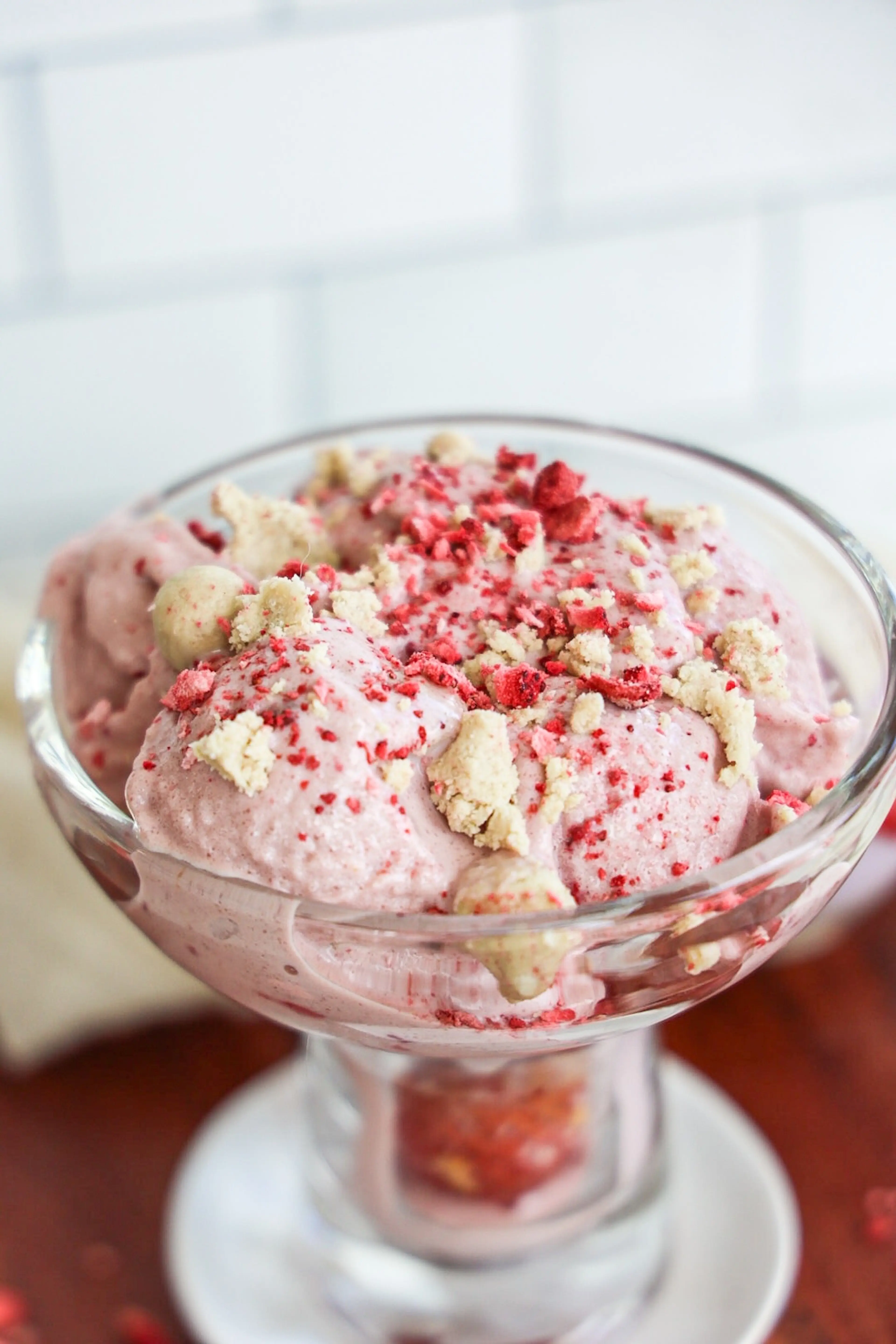 Ninja Creami Strawberry Ice Cream (high protein!)