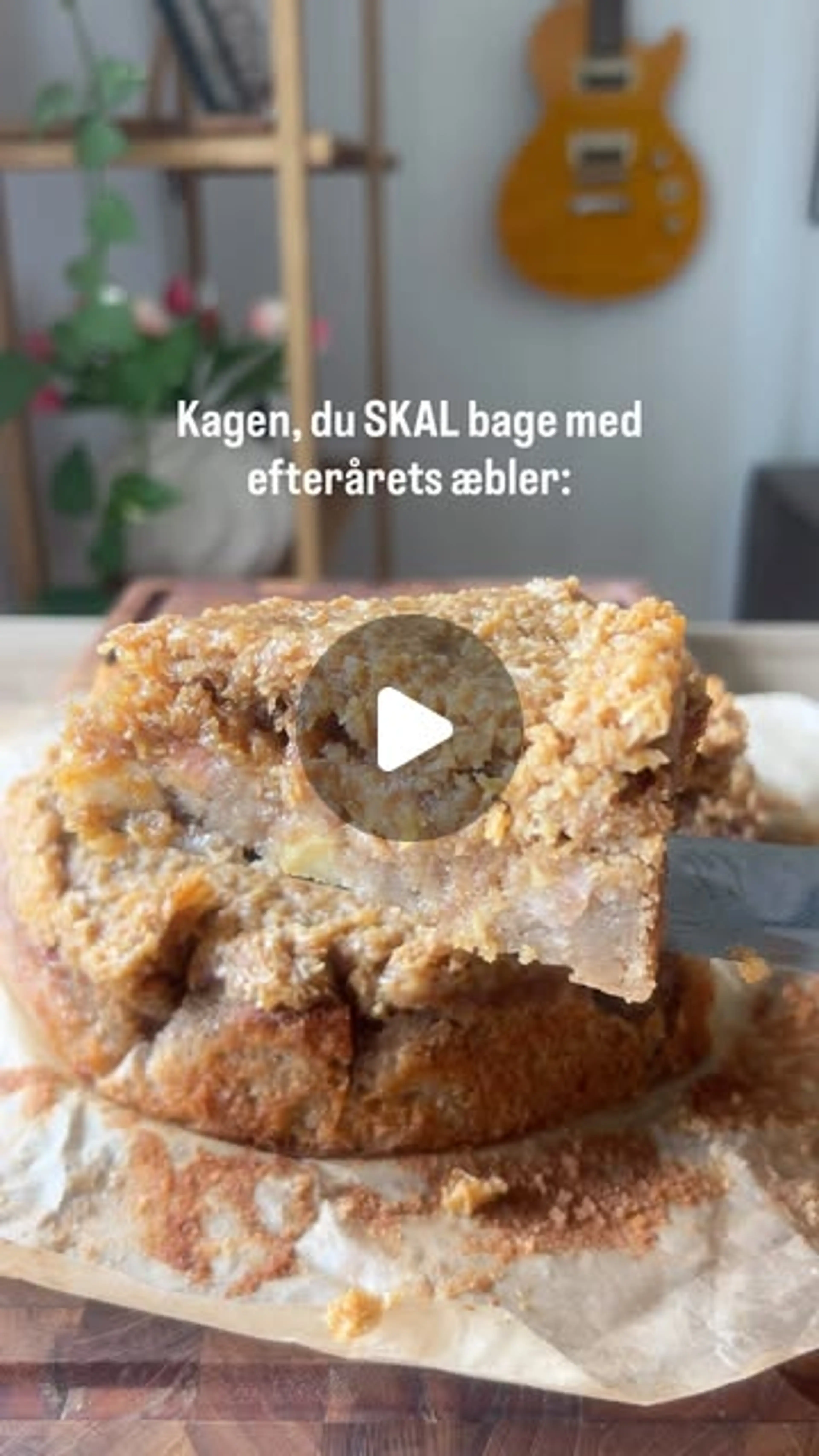 Æblekage Med Drømmekage-topping | 12 Stykker
