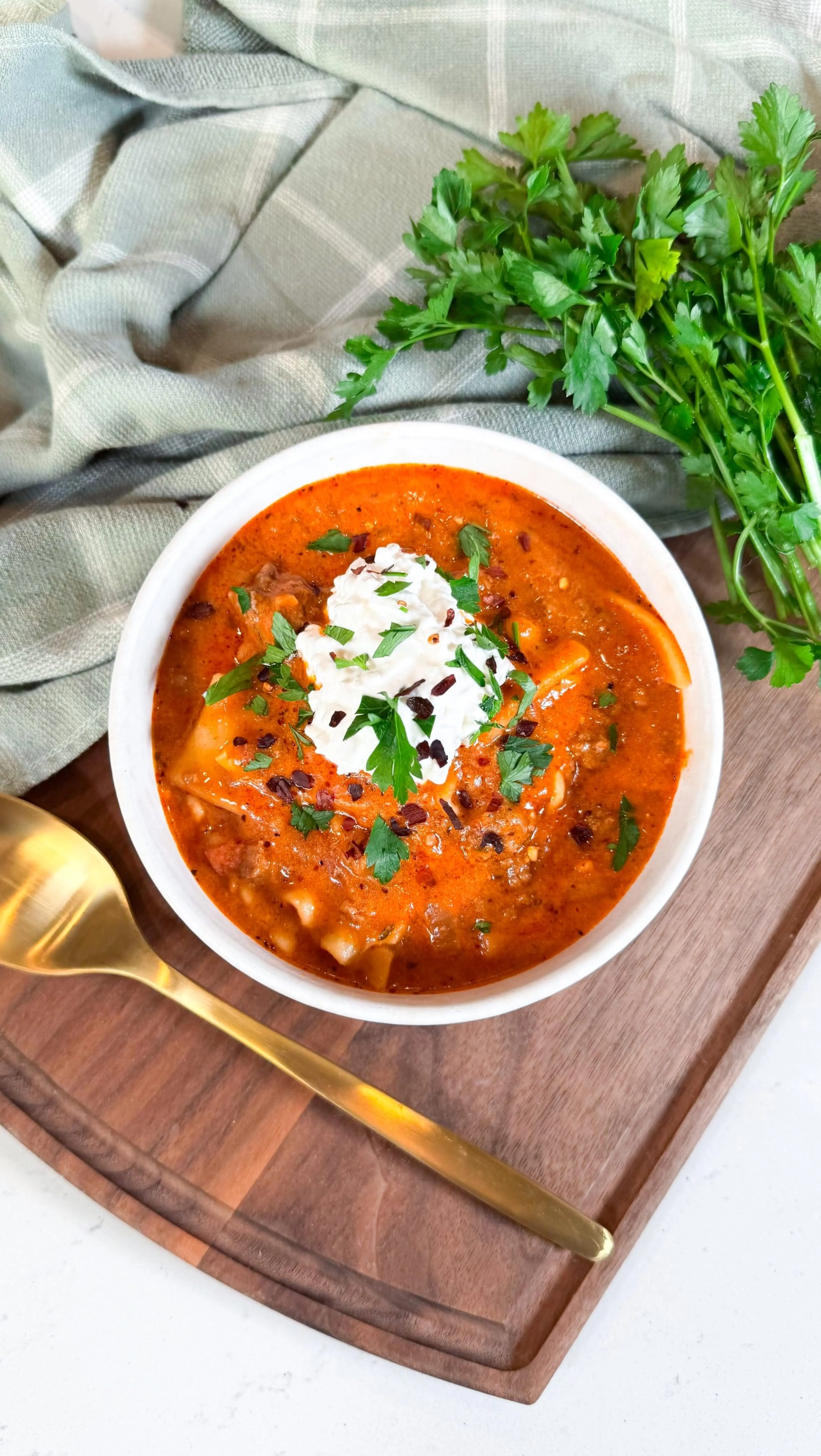 One-Pot Lasagna Soup