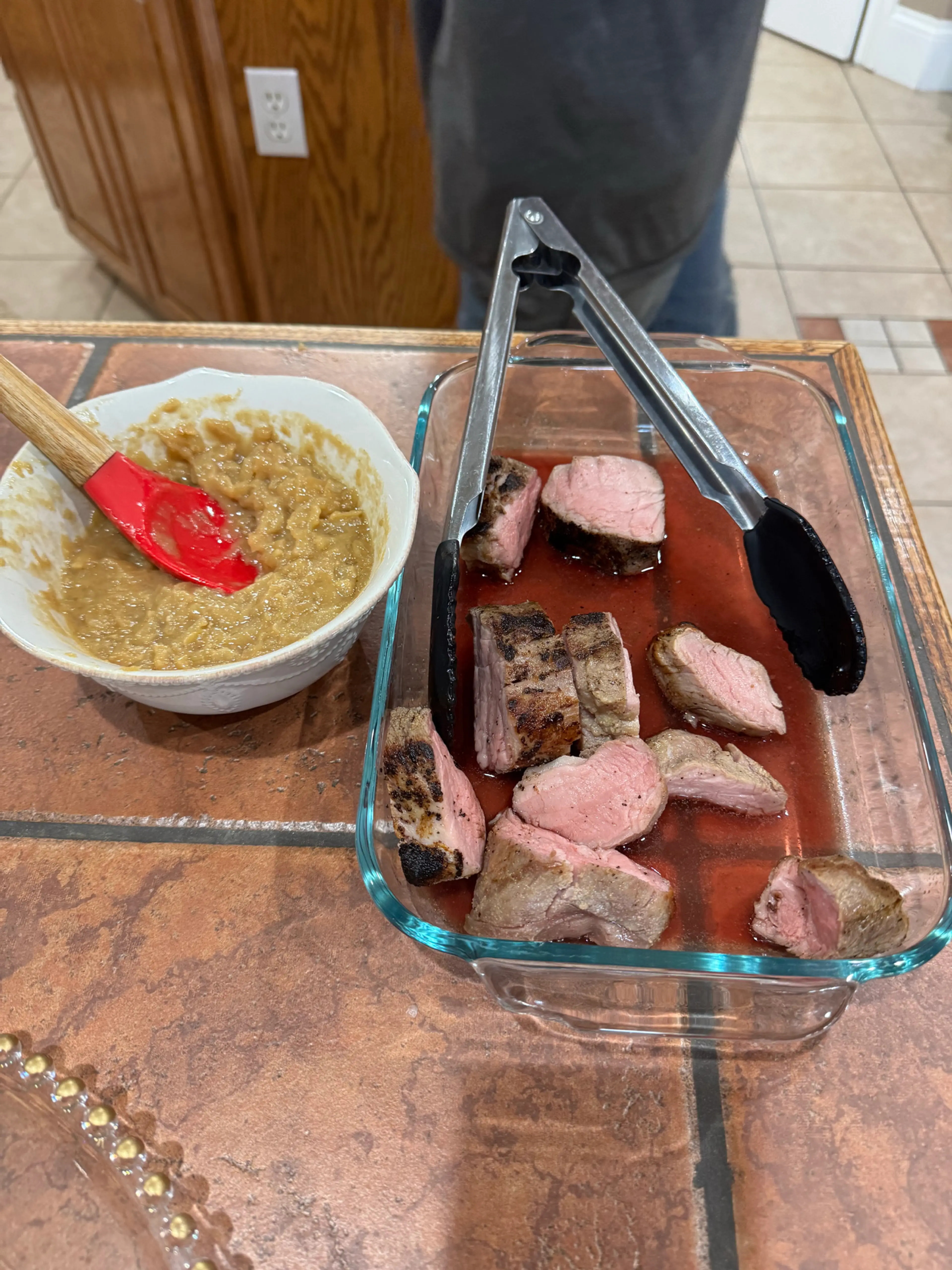 Pork Tenderloin With Honey Mustard Onion Chutney