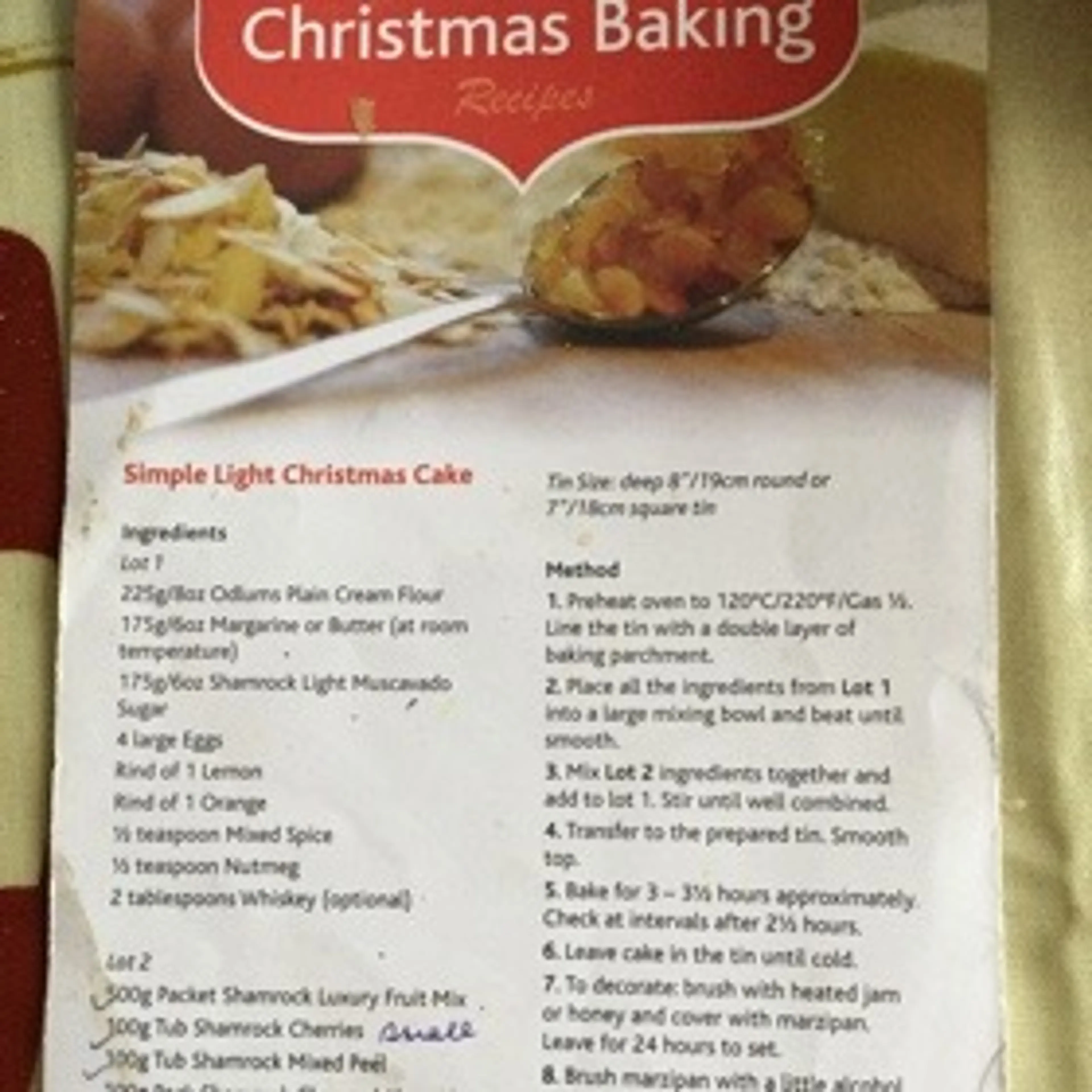 Simple Light Christmas Cake