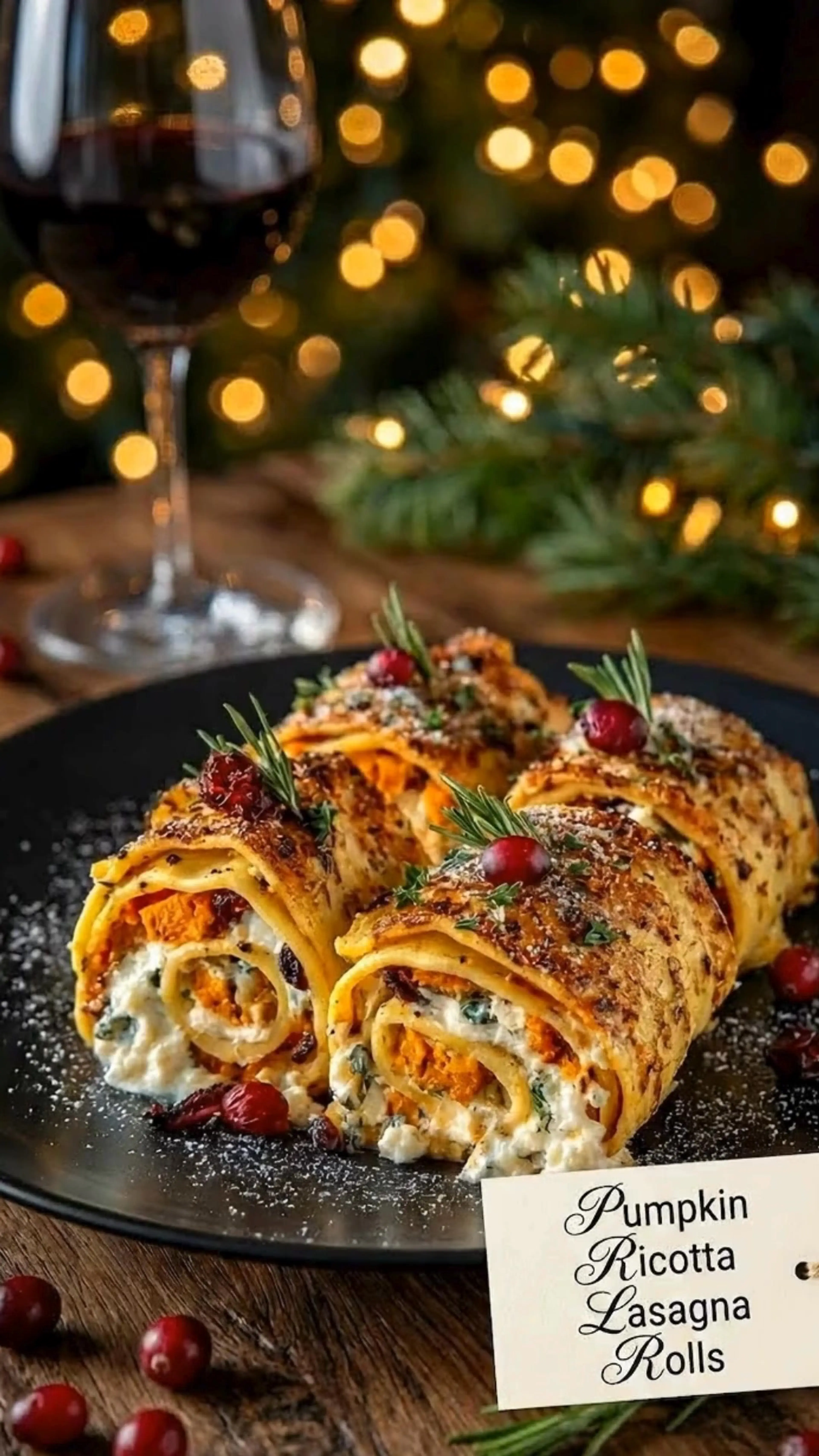 Pumpkin Ricotta Lasagna Rolls