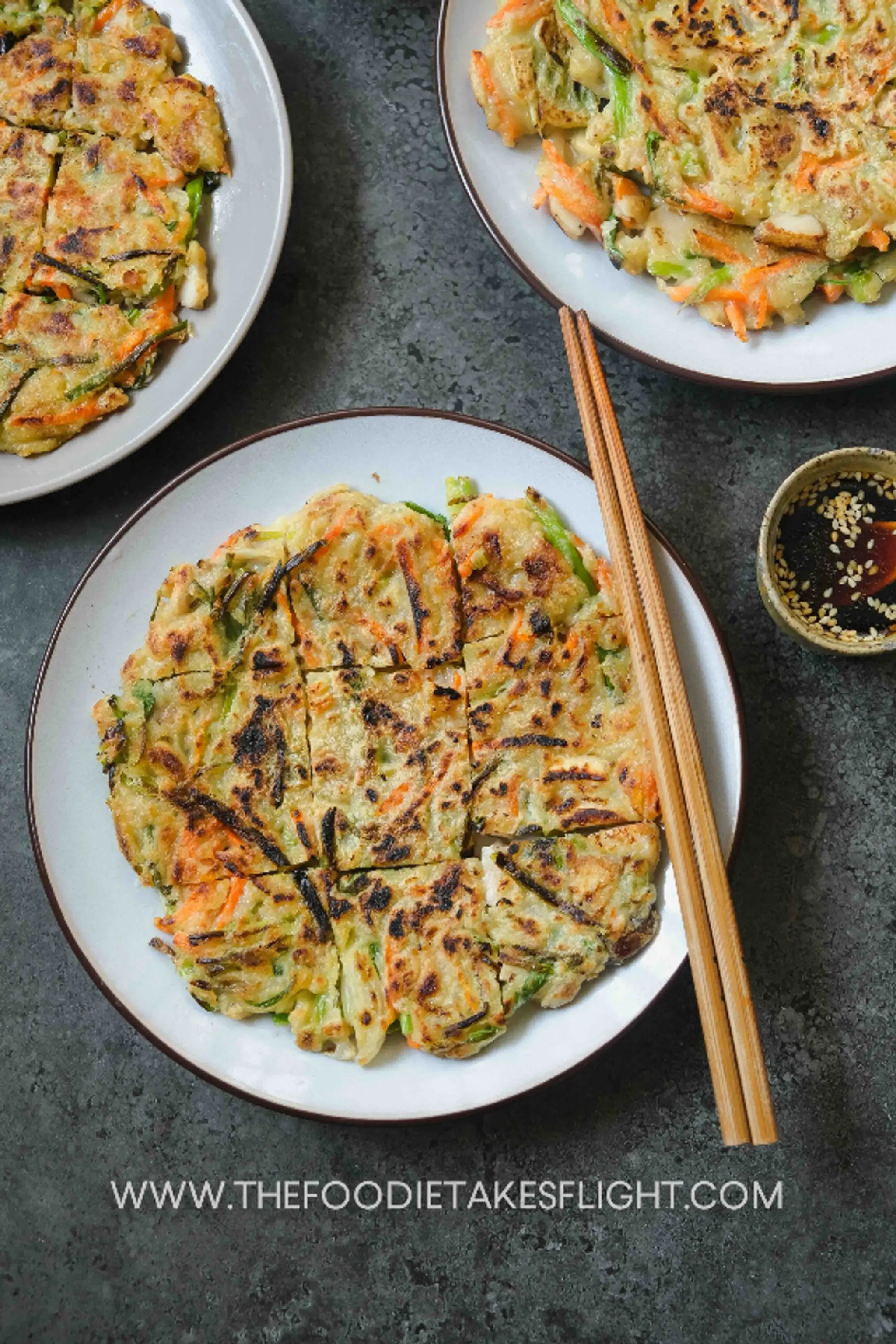 Vegan Yachae Jeon 야채전 (Korean Vegetable Pancakes)