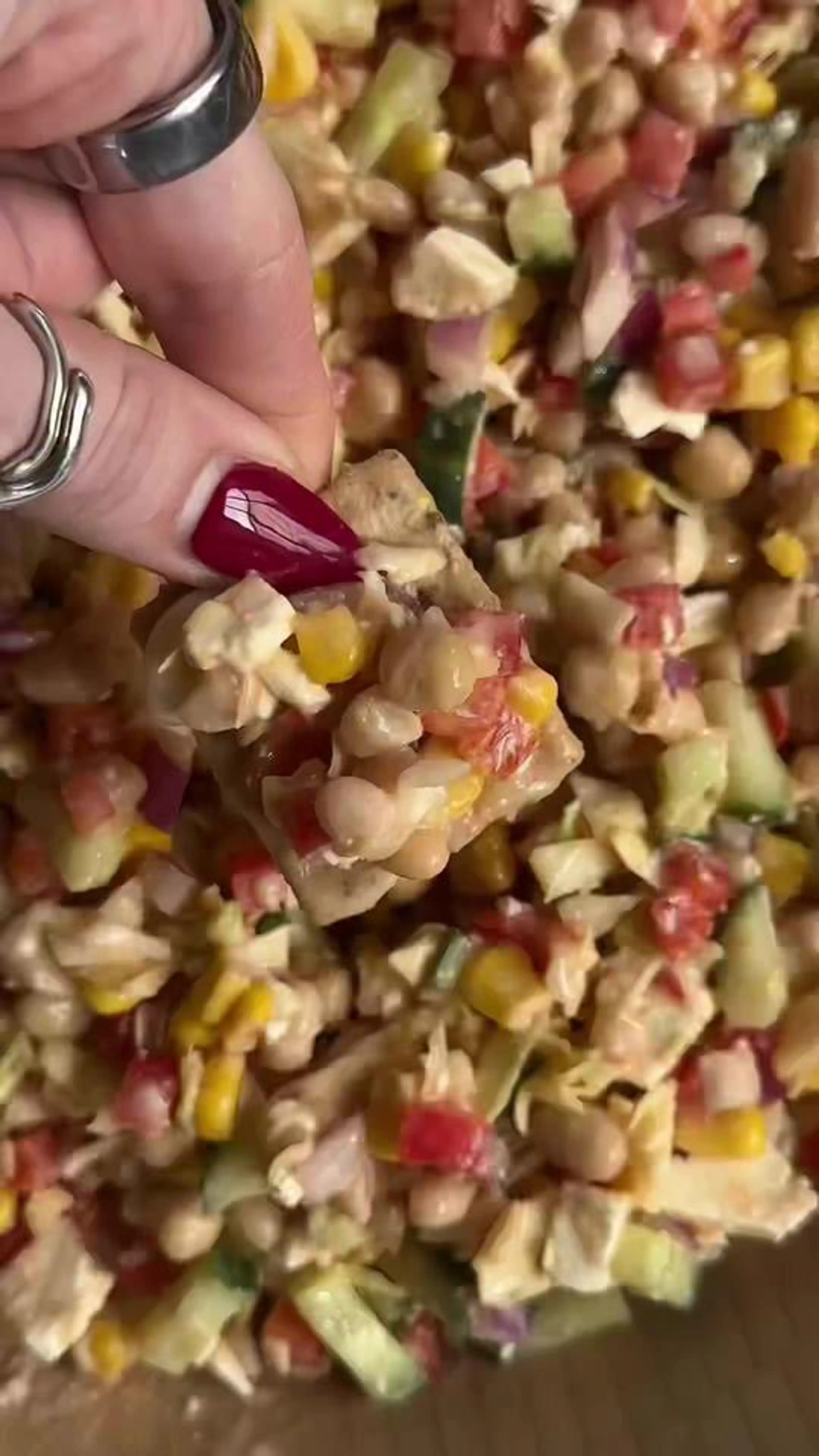 Buffalo Chickpea Scoopable Salad