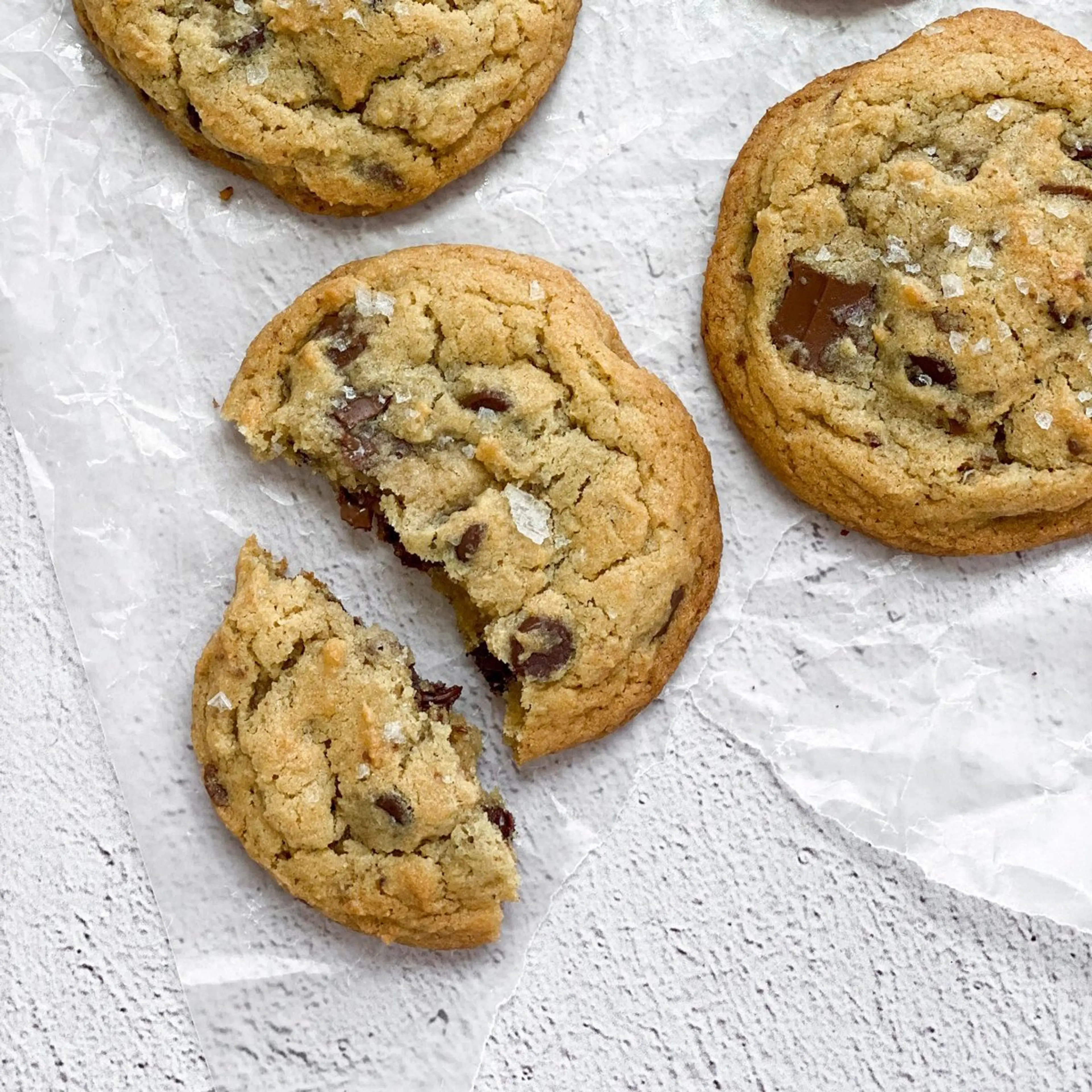 Salted Chocolate Chunk Cookies