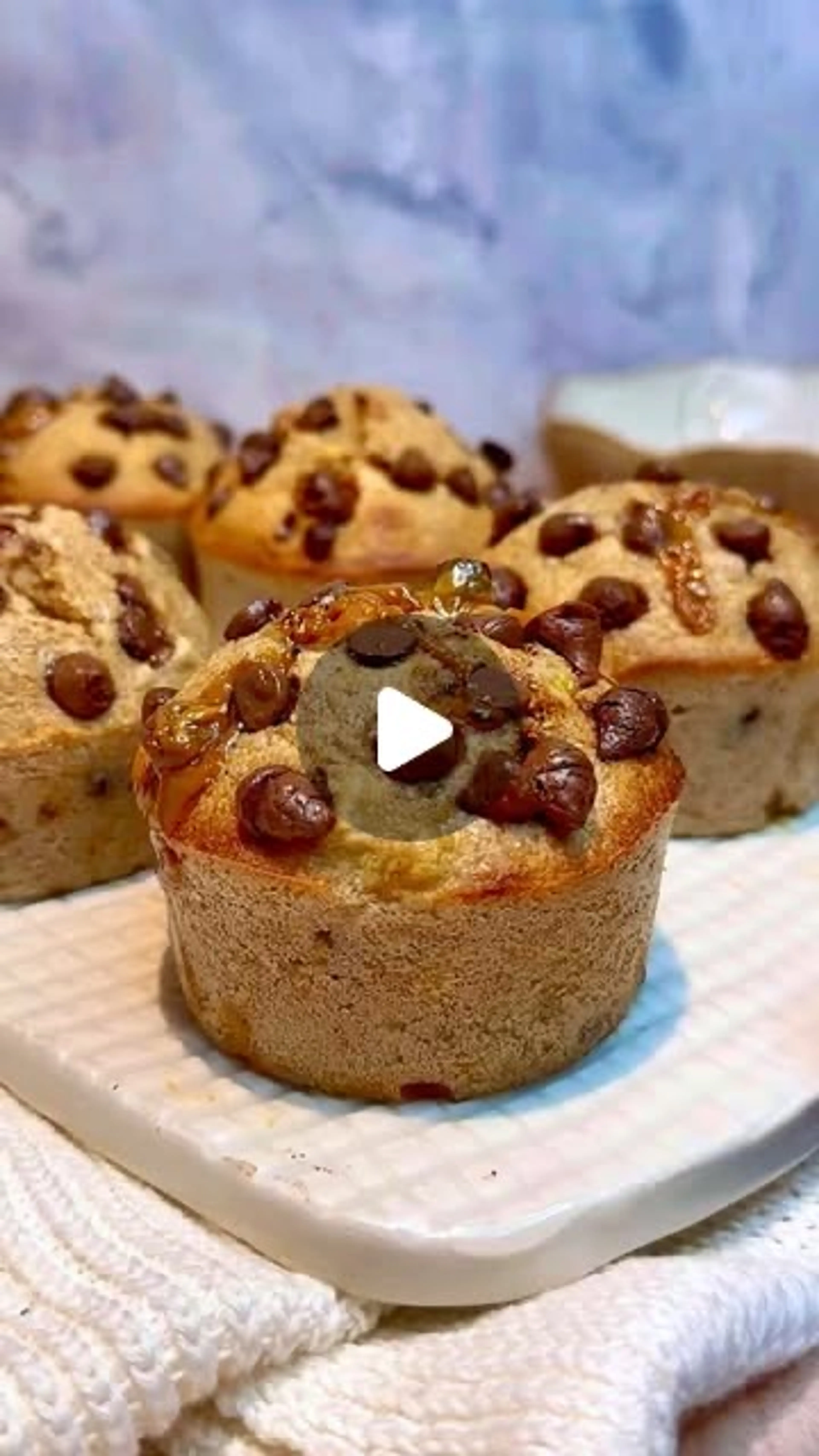 Muffins De Banana Y Chips De Chocolate Rellenos Con Ddl En 1